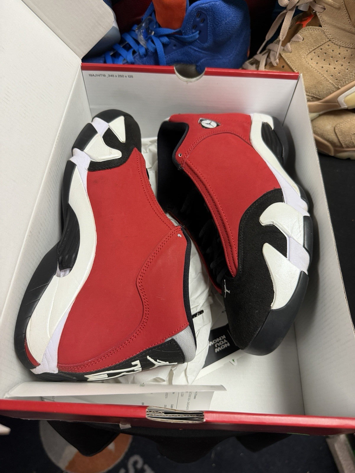 Air Jordan 14 Red Black White - product image from the listing.