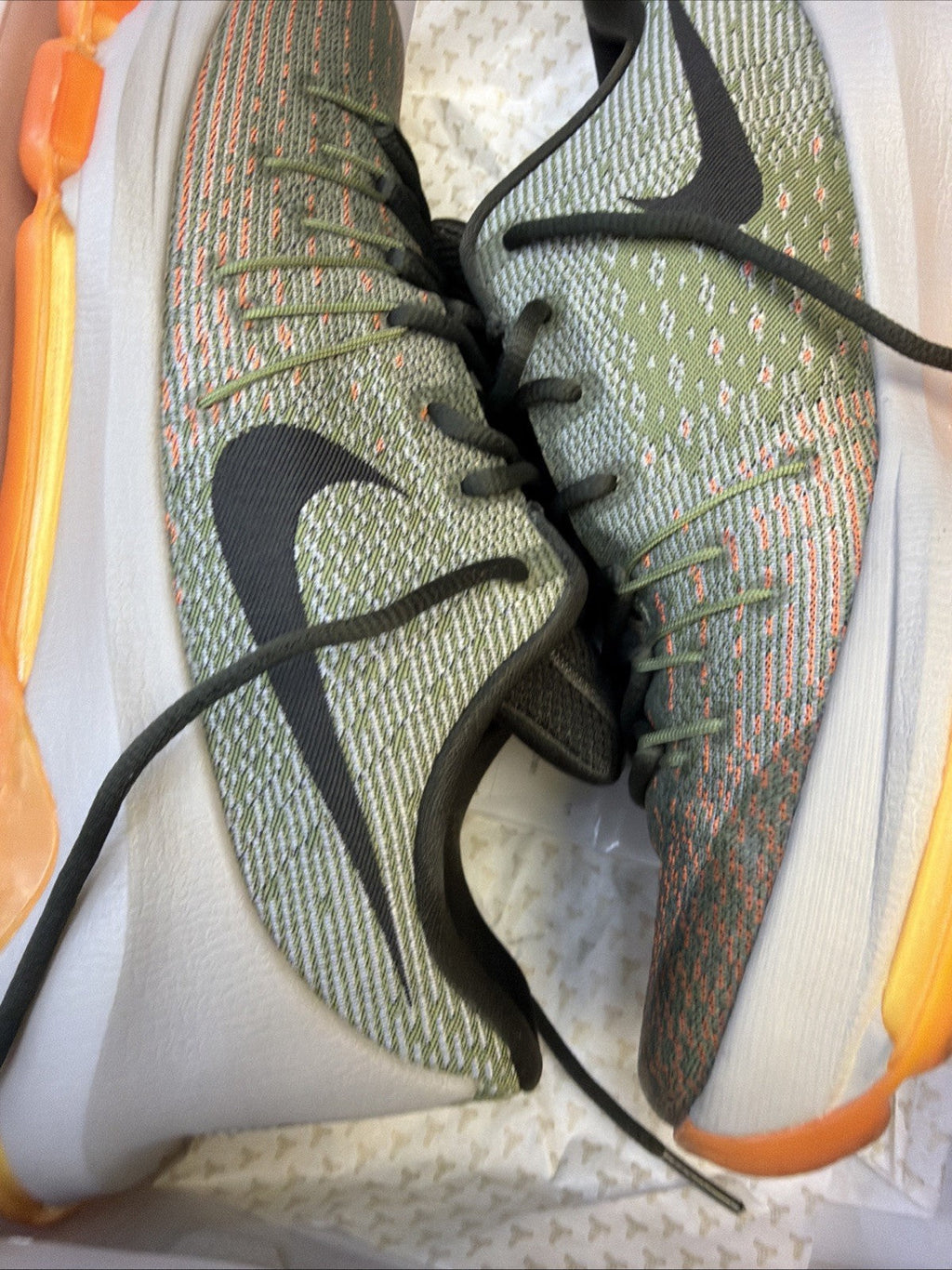 Men's KD 8 "EASY EURO" SIZE 11 NEW GREY SUNSET ORANGE SUPER RARE - product image from the listing.