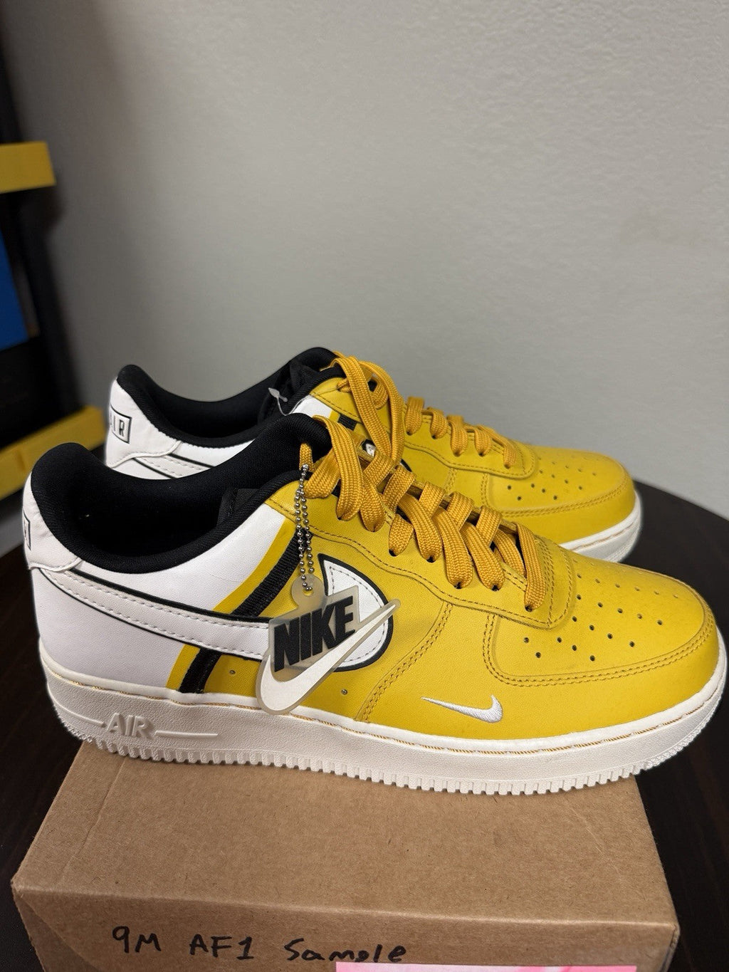 "Dark Sulfur" Nike Air Force 1 Low '07 LV8 CI0061-700 Shoes SAMPLE PAIR!!! - product image from the listing.