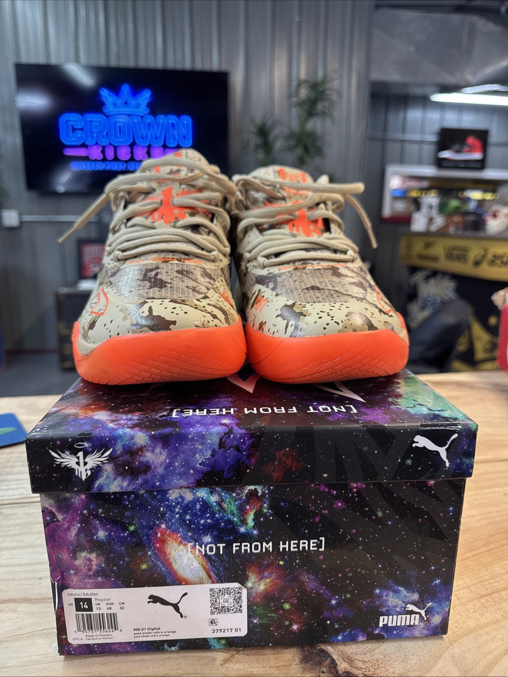 PUMA MELO MB.01 Digital Camo | Wore Once - Size 14 - product image from the listing.