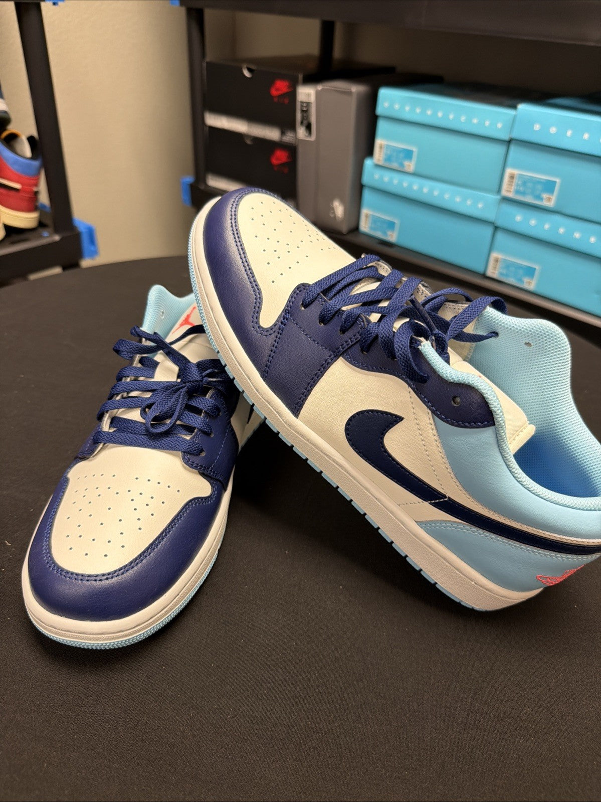 Men's Air Jordan 1 Low Blue Sail Chill size 10 - product image from the listing.