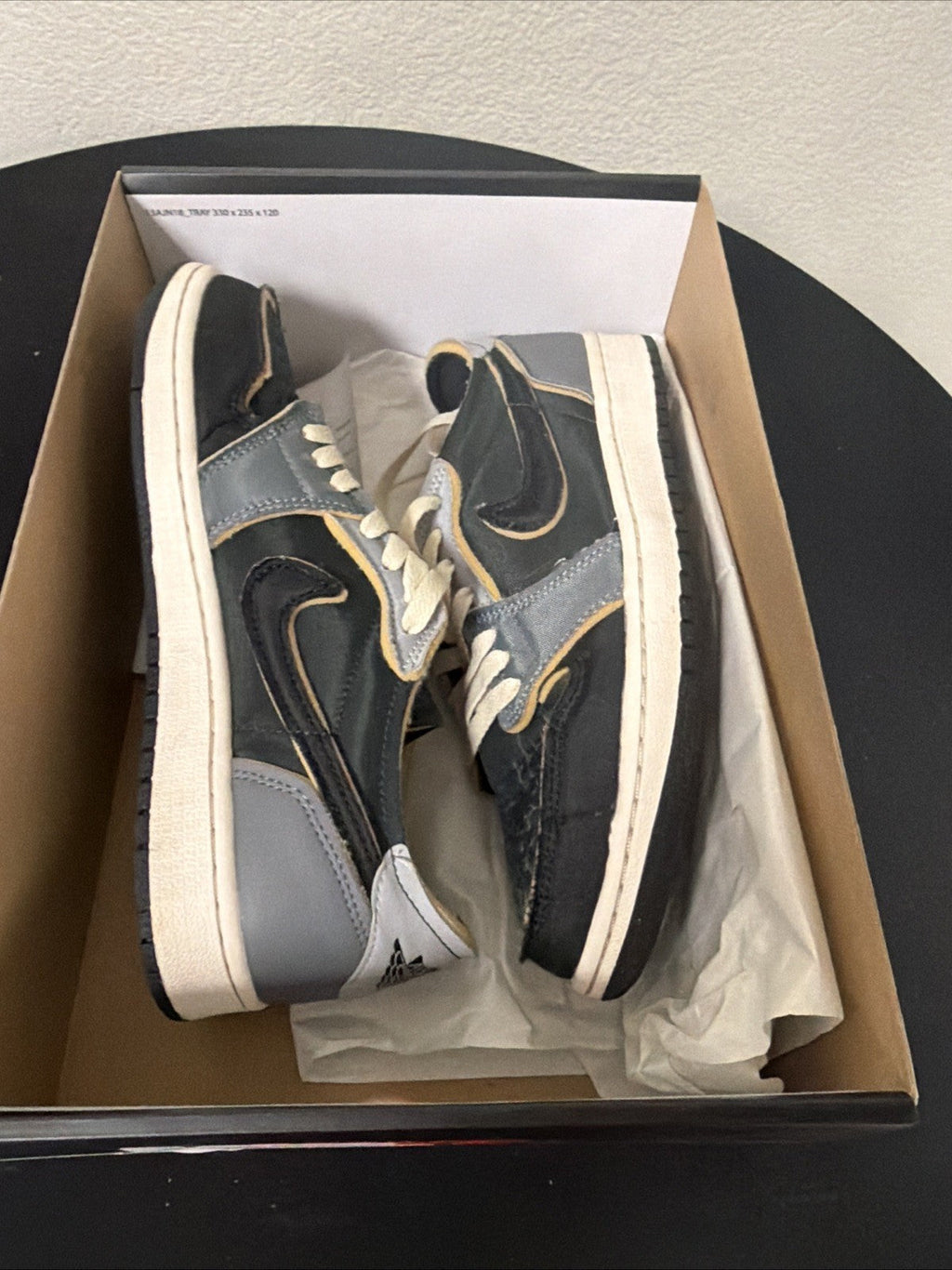 Men's Nike Air Jordan 1 Retro Low OG EX DV0982-006 Black Smoke Grey Sneaker - product image from the listing.