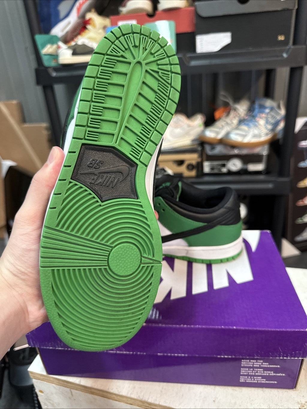 Size 8 - Nike Dunk Pro SB Low Classic Green for Men - product image from the listing.