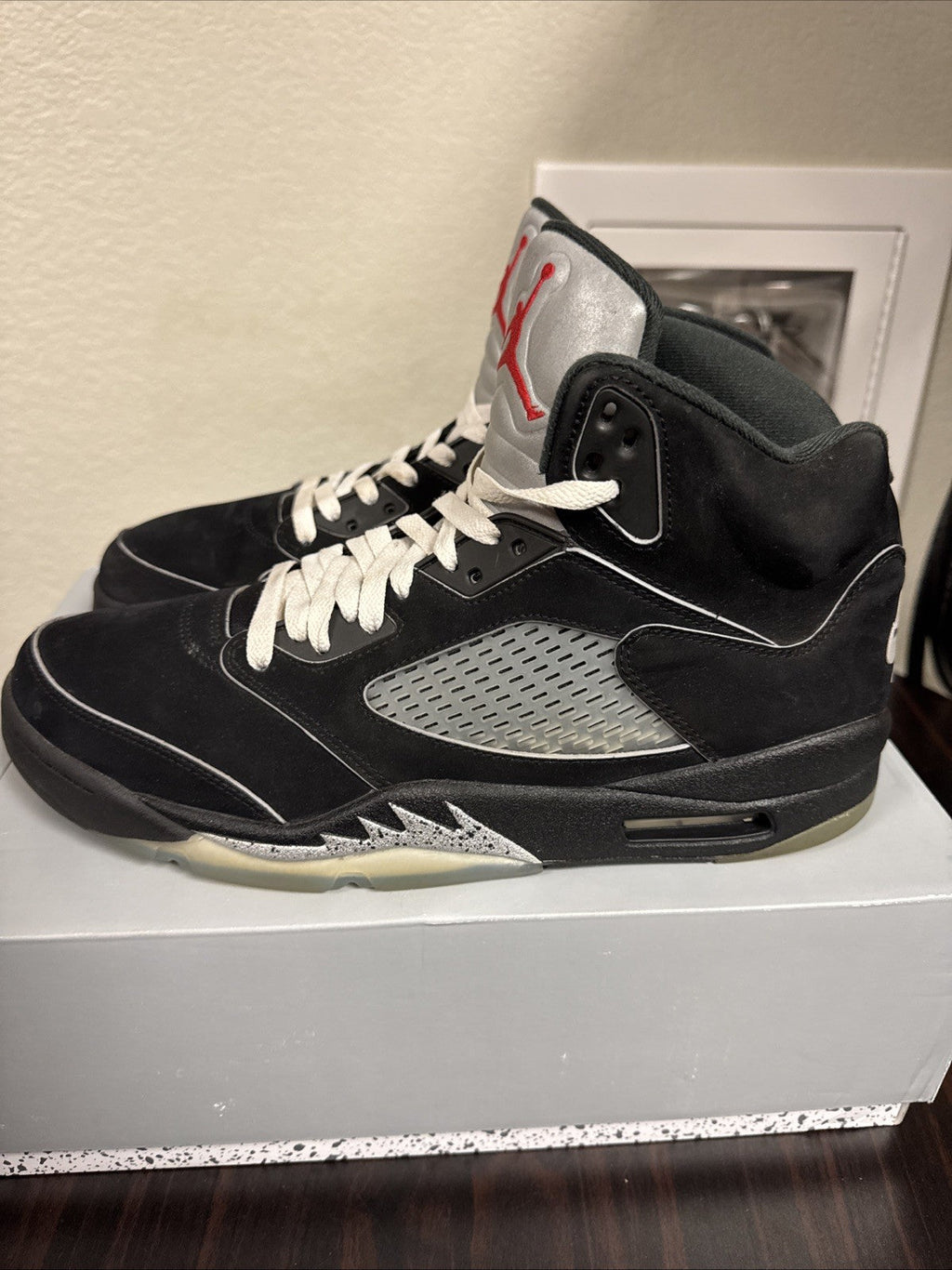 Black Metallic Reimagined Size 12 - Air Jordan 5 - product image from the listing.