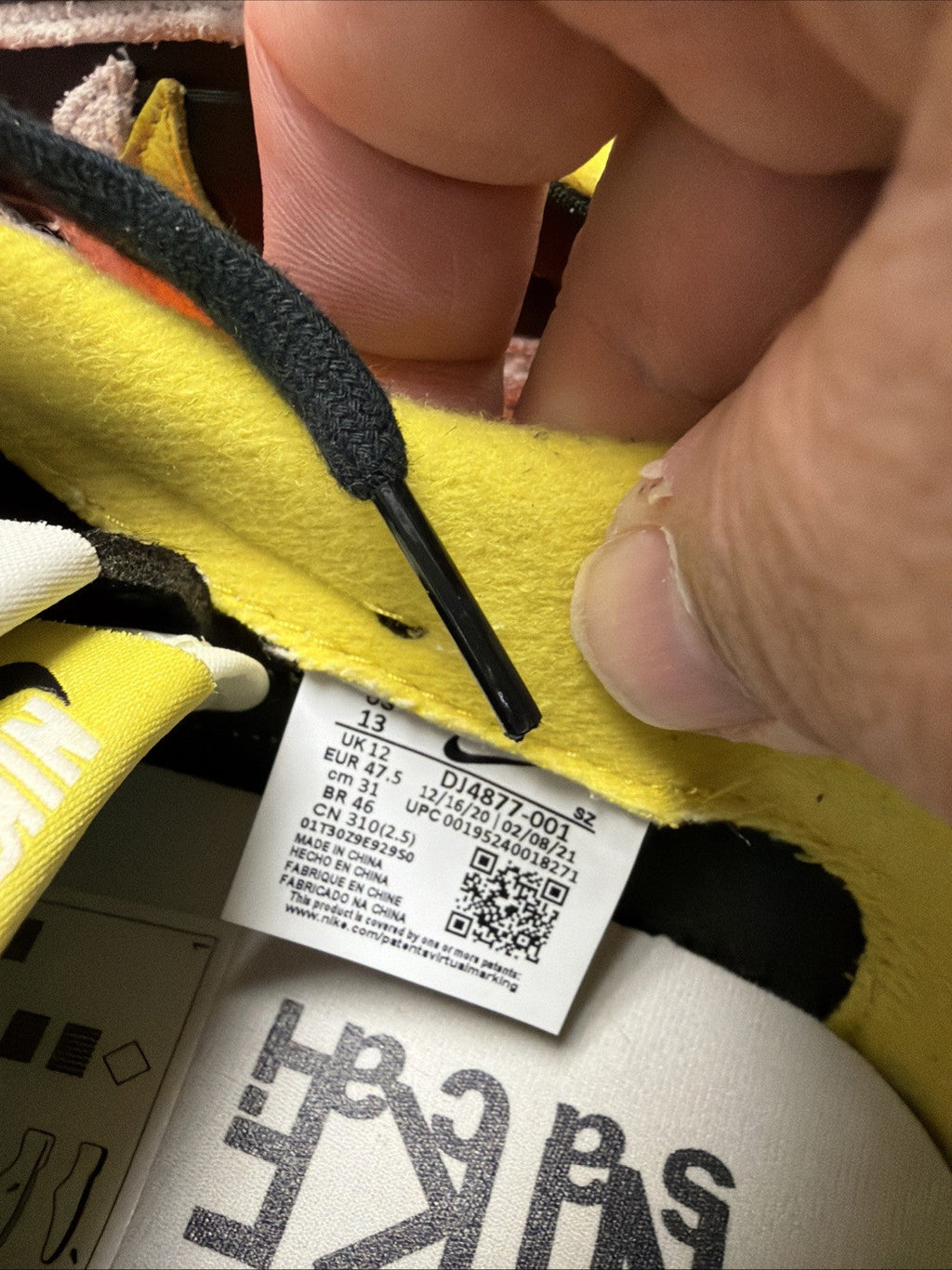 sacai x Undercover x Nike LDWaffle Bright Citron - Size 13 - product image from the listing.