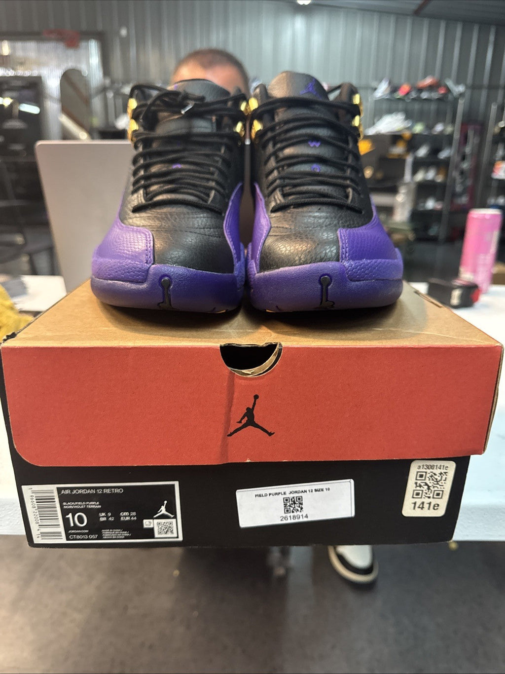 Jordan 12 Retro Mid Field Purple DS - Size 10 - product image from the listing.