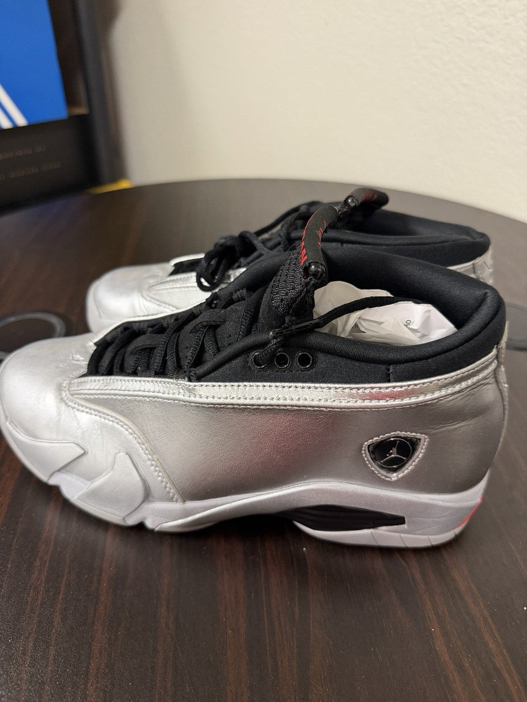 Air Jordan 14 Retro Low Metallic Silver W - Size 8 - product image from the listing.