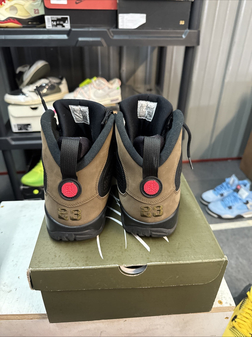 Olive 2024 Size 13 | Replacement Box - Air Jordan 9 - product image from the listing.