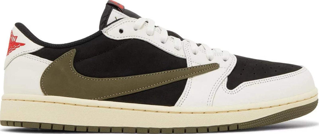Women's WMNS Jordan 1 Low OG SP Travis Scott Olive Size 12 VNDS - product image from the listing.