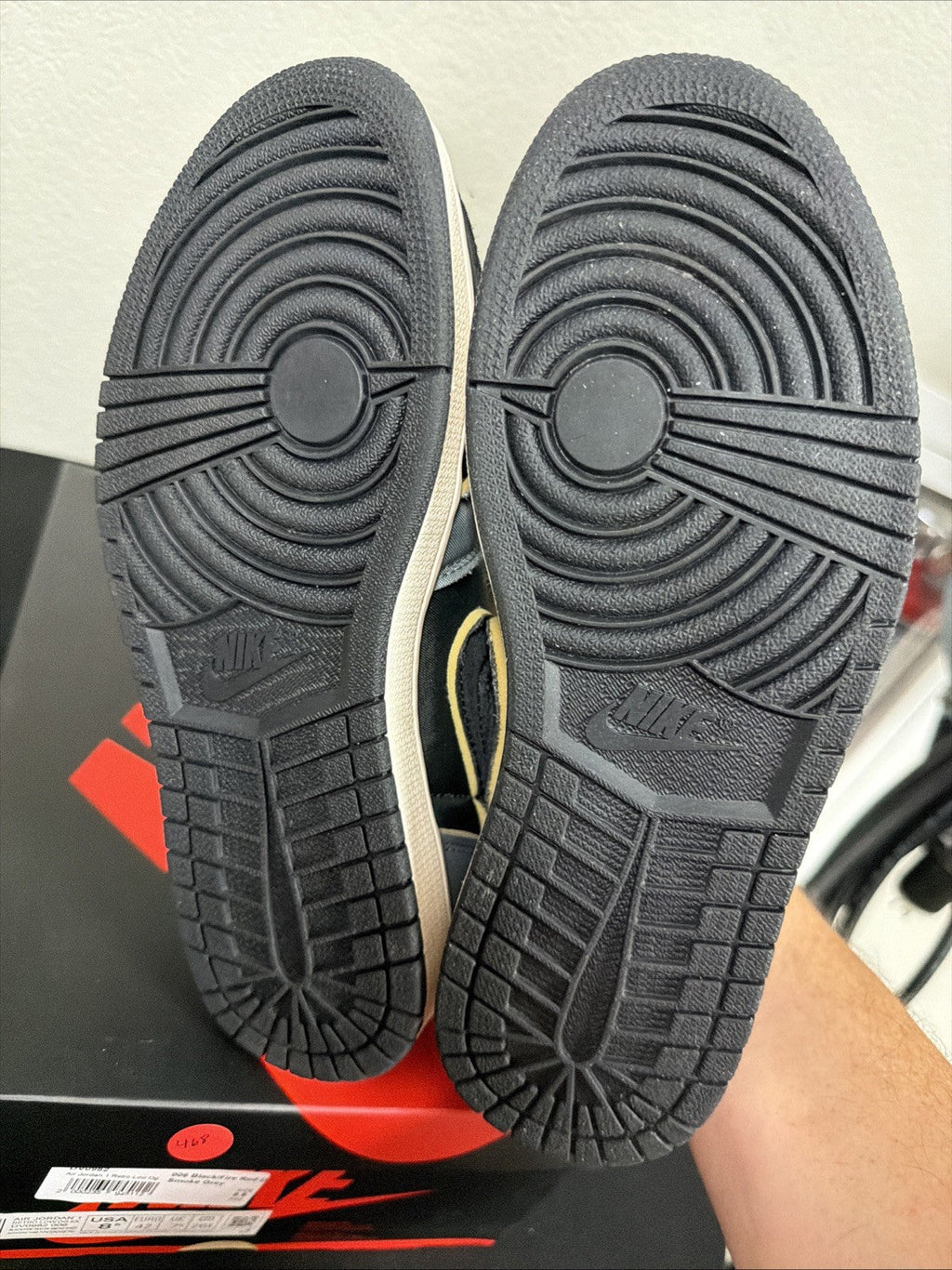 Men's Nike Air Jordan 1 Retro Low OG EX DV0982-006 Black Smoke Grey Sneaker - product image from the listing.