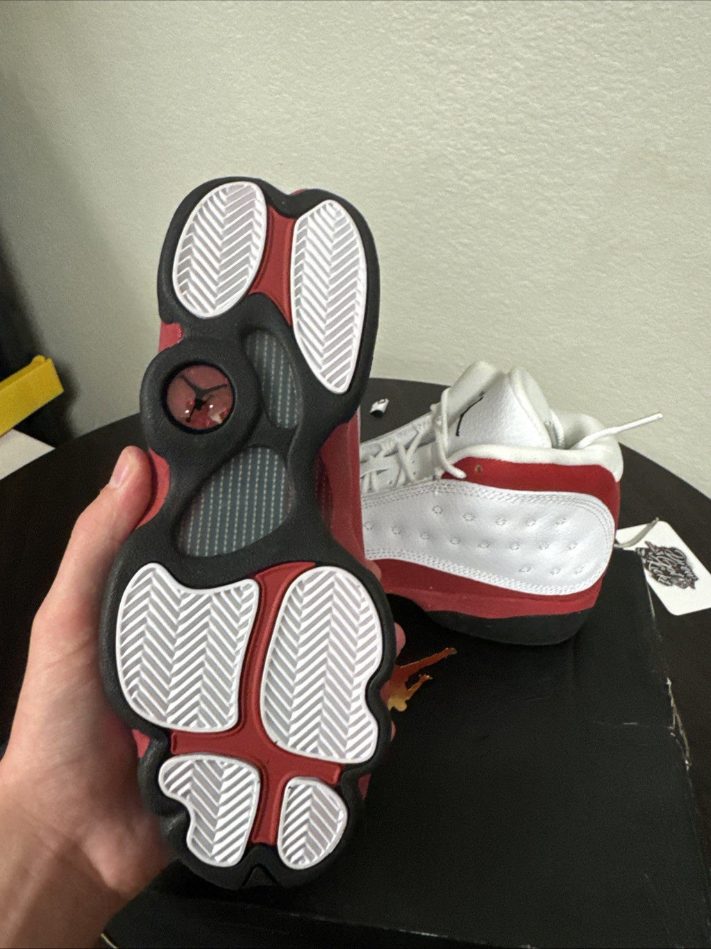 AIR JORDAN 13 RETRO WHITE/BLACK-TRUE RED - Size 5y - product image from the listing.