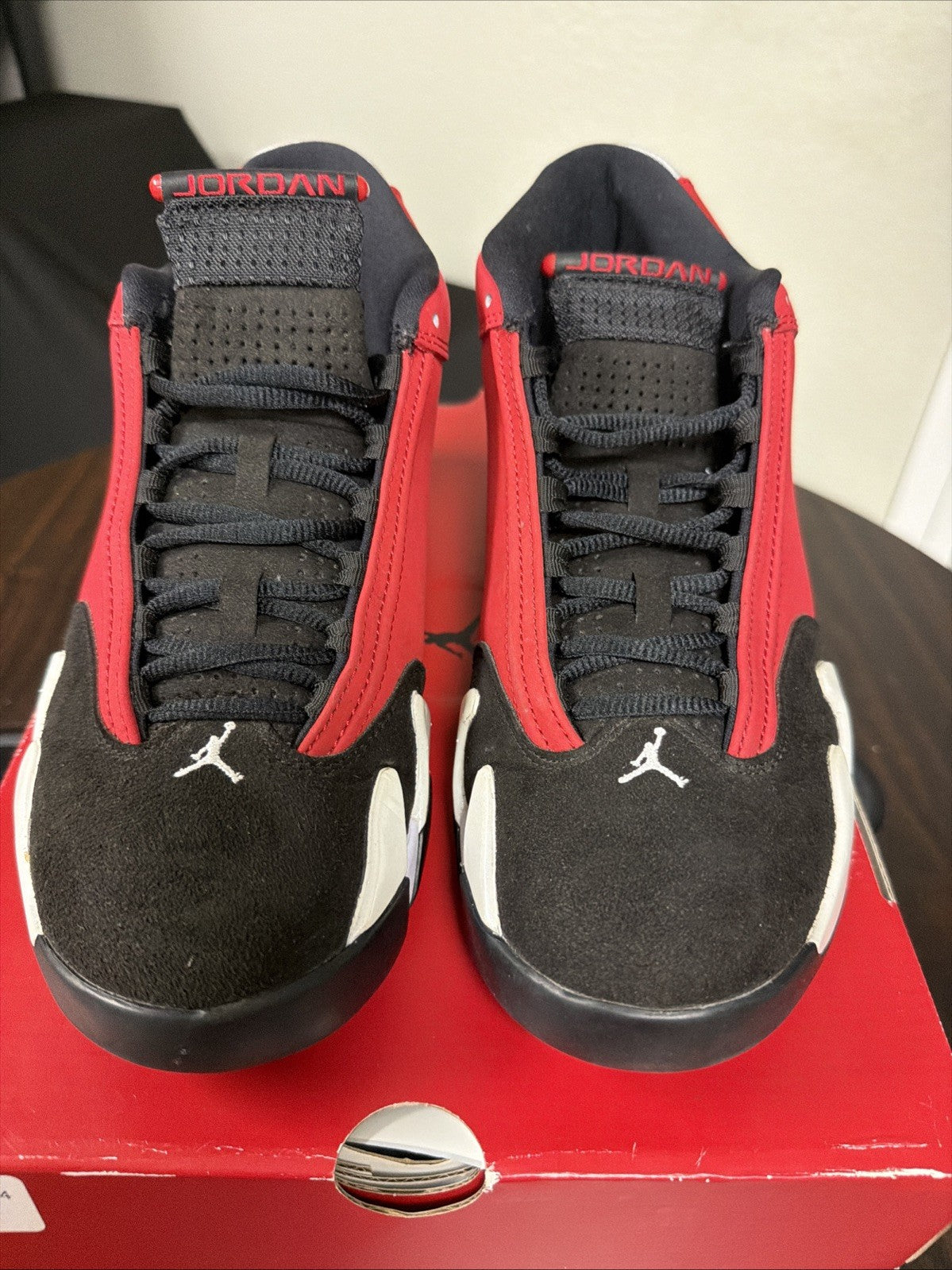 Air Jordan 14 Red Black White - product image from the listing.