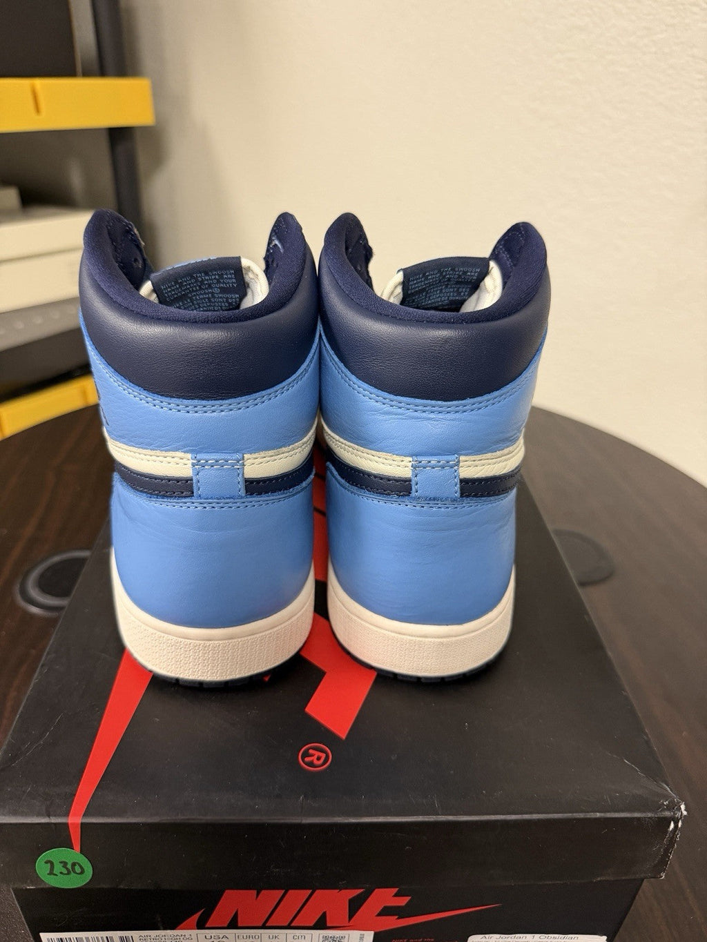 Obsidian UNC Size 12 - Nike Air Jordan 1 OG High - product image from the listing.