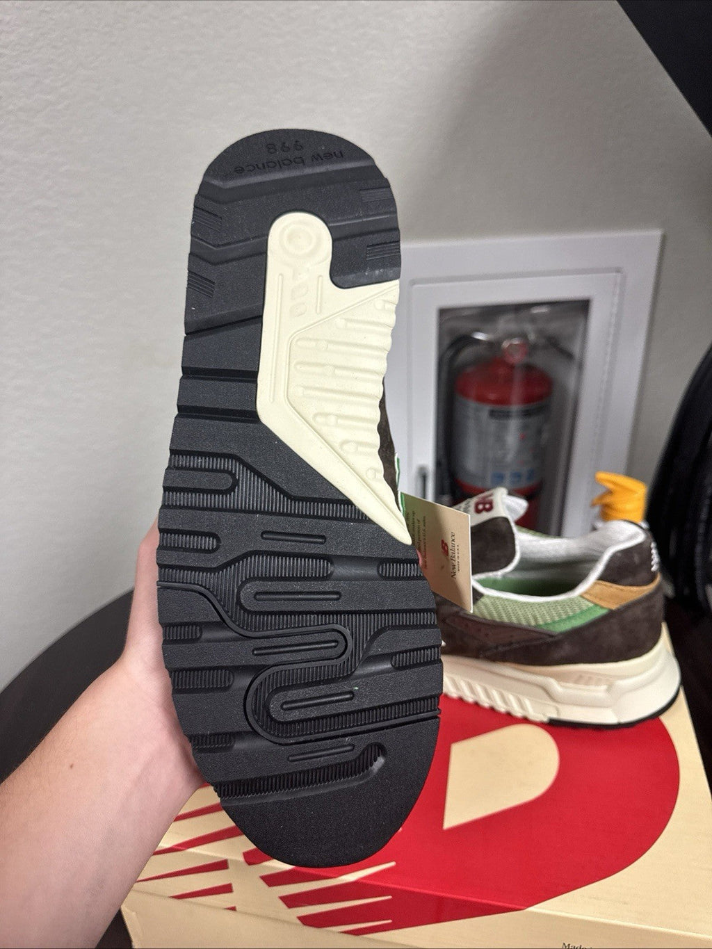 U998BG - New Balance 998 Made in USA x Teddy Santis Low Brown Green - product image from the listing.
