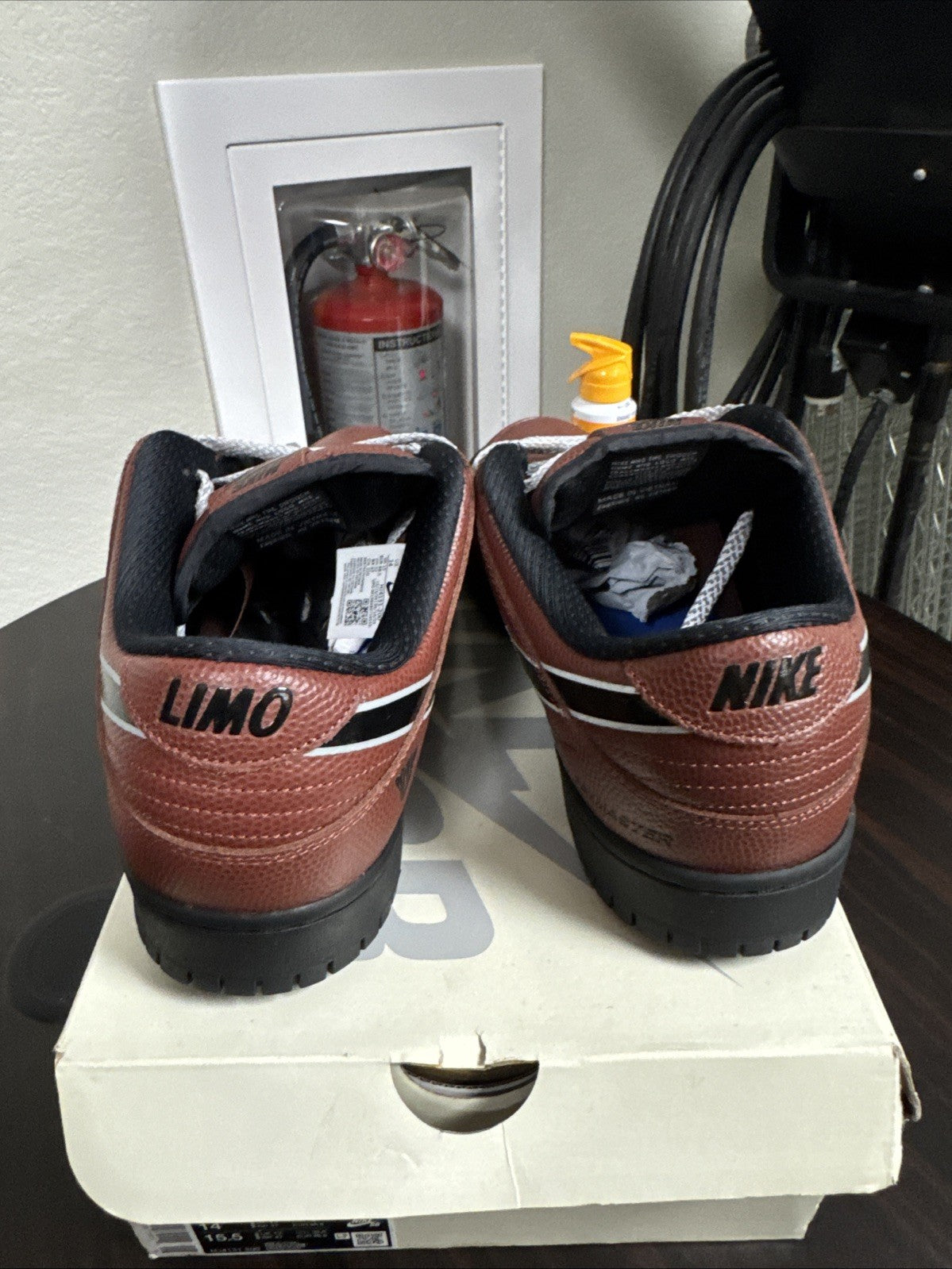 Limosine Skateboards x Nike Dunk SB Low Football - Size 14 - product image from the listing.