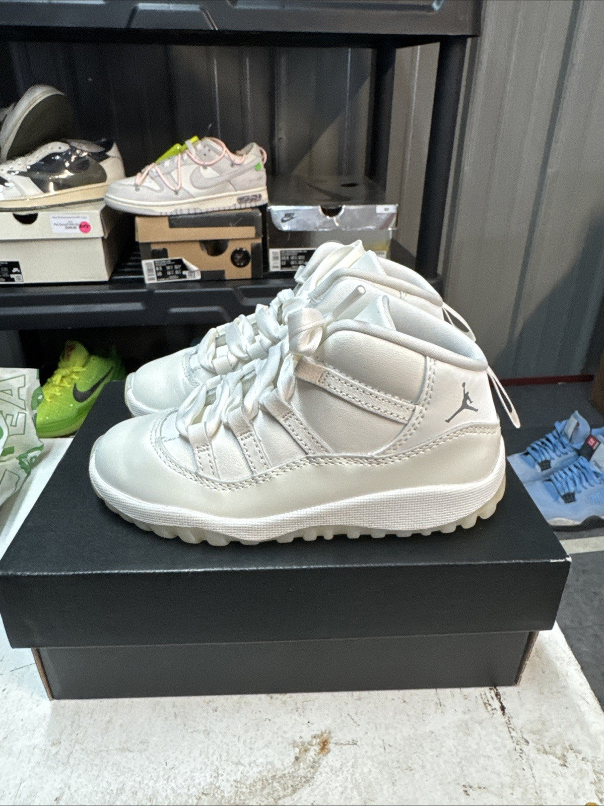 Jordan 11 Retro (TD) Shoes DO3856 110 Sail/Pearl/Grey/White Sz - Size 10c - product image from the listing.