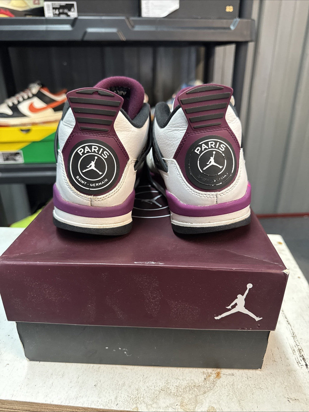 Jordan Paris Saint-Germain x Air Jordan Kids 4 Retro GS - Size 6.5Y - product image from the listing.