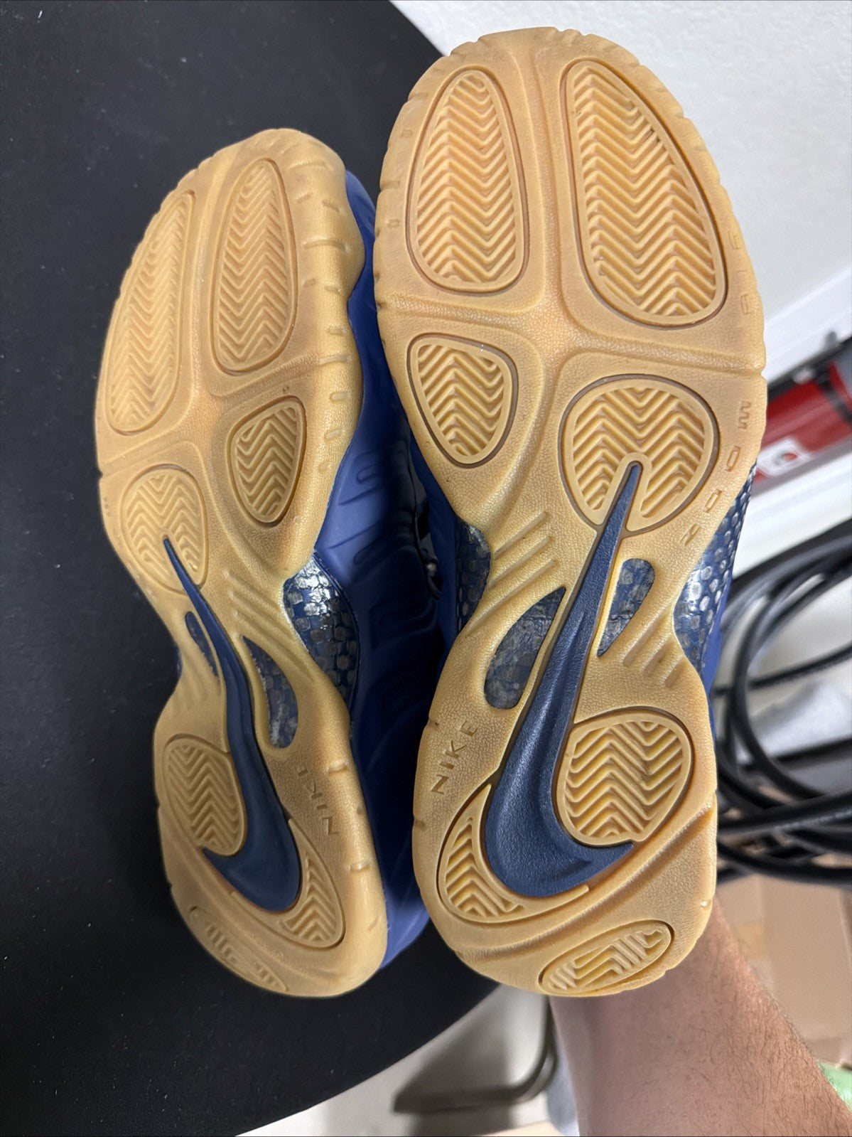 Air Foamposite Pro USA Navy Gum Size 10 Men's by Nike - product image from the listing.