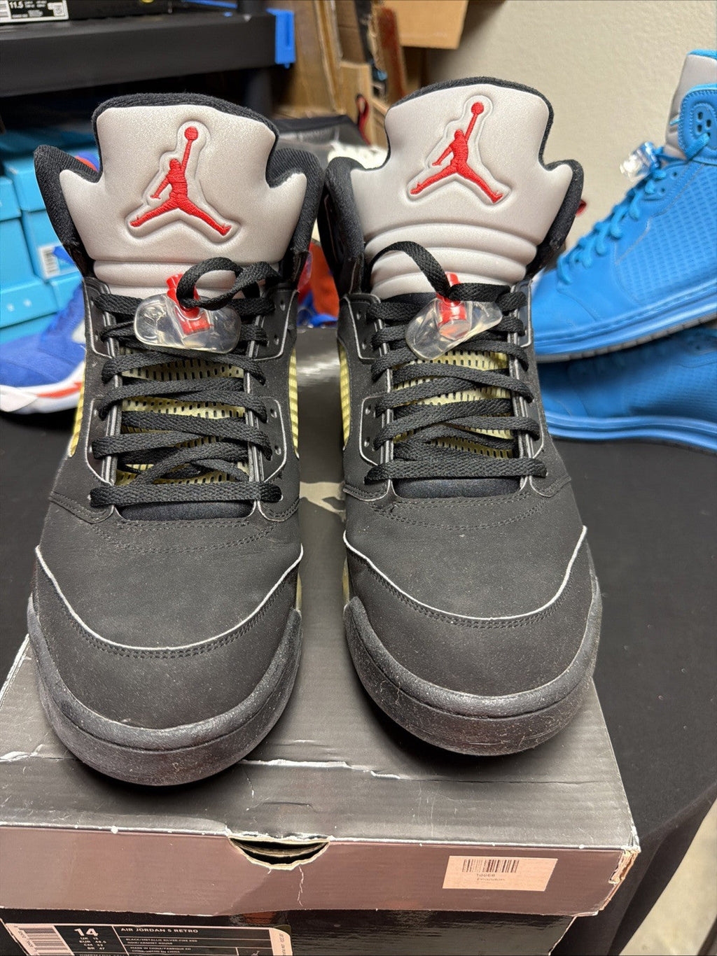 Air Jordan 5 Retro 2007 Black Metallic - Size 14 - product image from the listing.