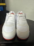 Men's Jordan 4 RM White Varsity Red Fire Red Shoes Size 11 | No Box - product image from the listing.