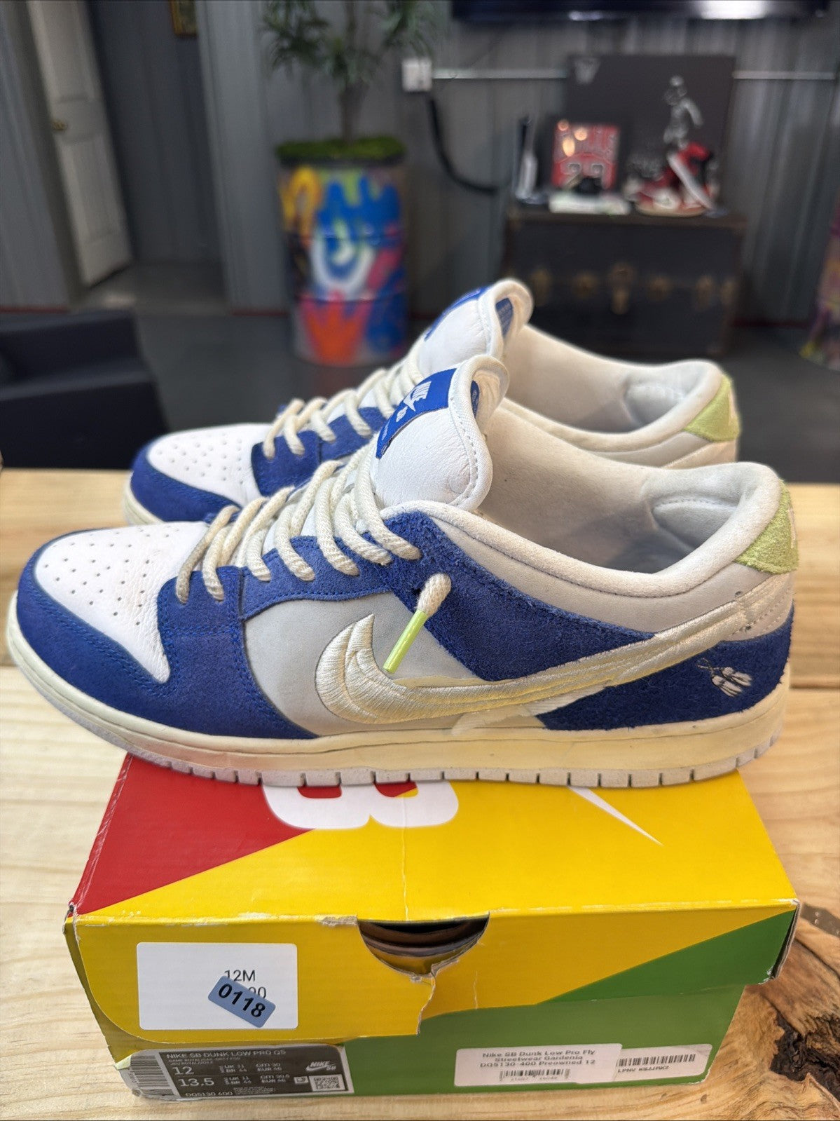 SB Dunk Low Fly Streetwear Gardenia - Size 12 - DQ5130-400 by Nike - product image from the listing.