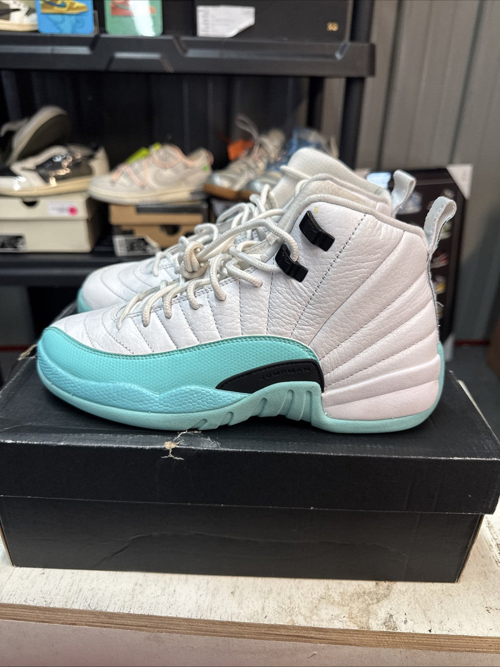"Light Aqua" Size 6.5Y - Air Jordan 12 GS - product image from the listing.