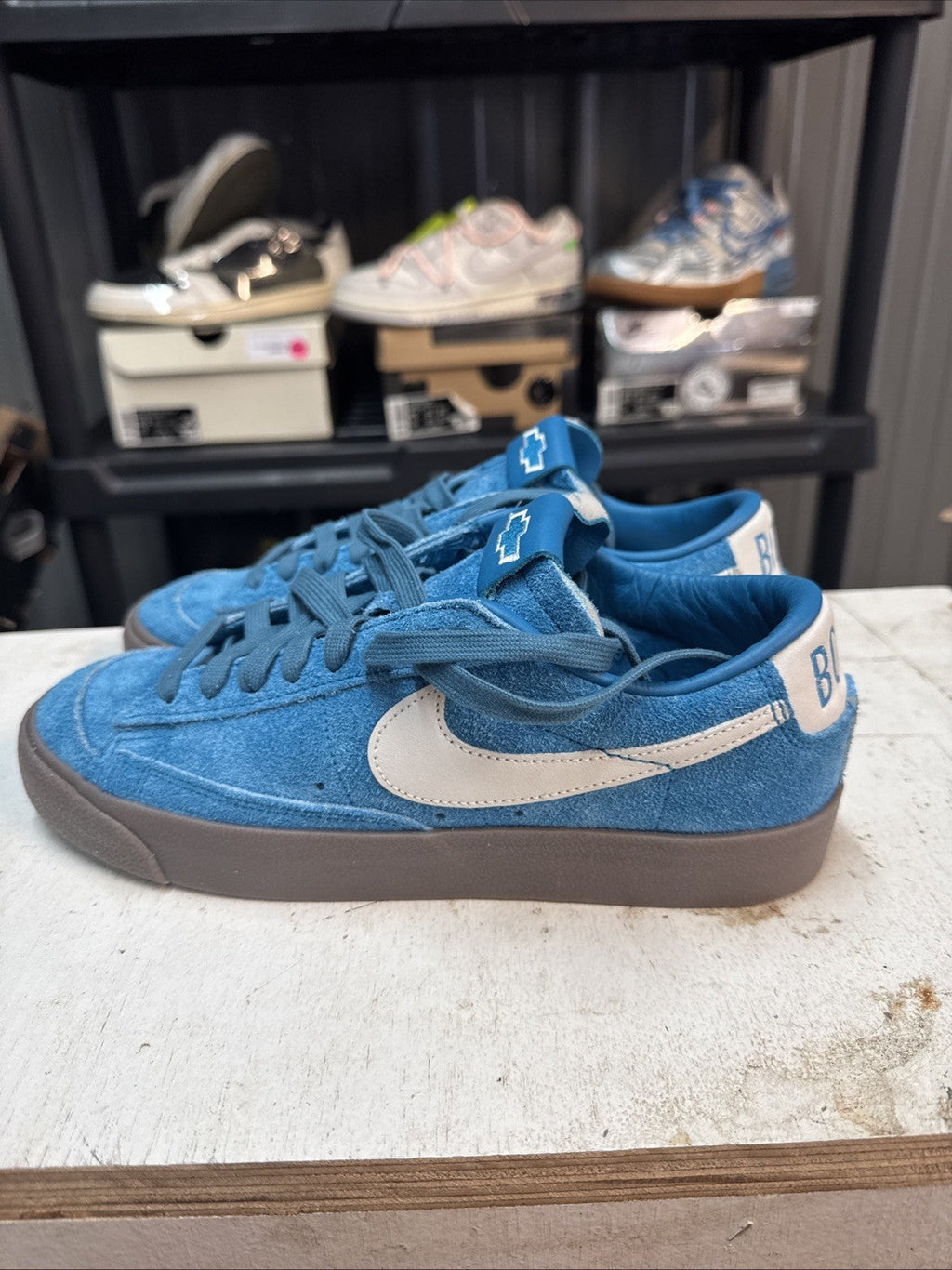 "Chevy" Size 7.5 - Nike Blazer Low Devin Booker | Comes With Replacement Box - product image from the listing.