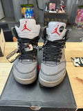Off-White Muslin, Size 8, Pre-Owned - Jordan 5 Retro - product image from the listing.