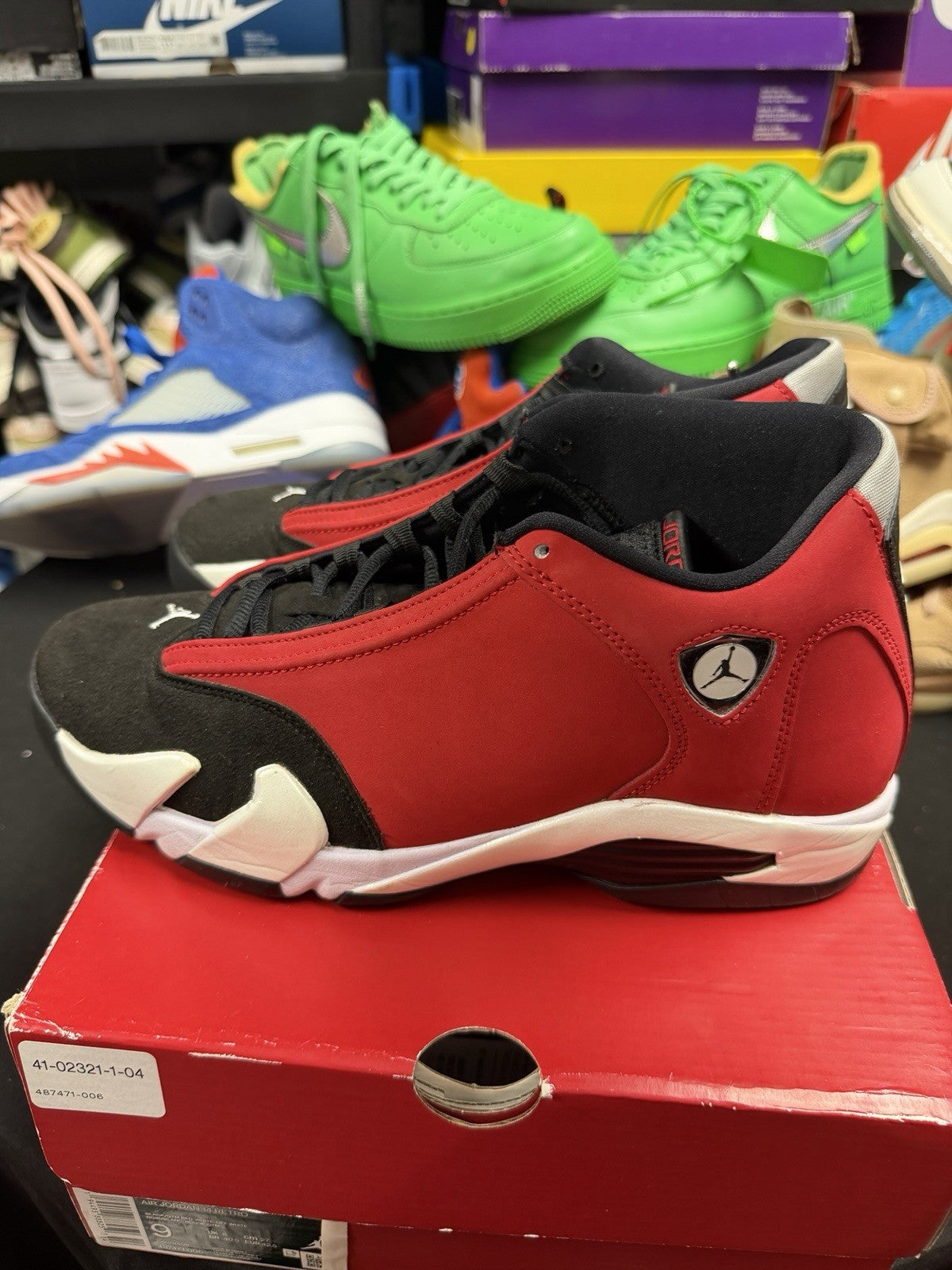 Air Jordan 14 Red Black White - product image from the listing.