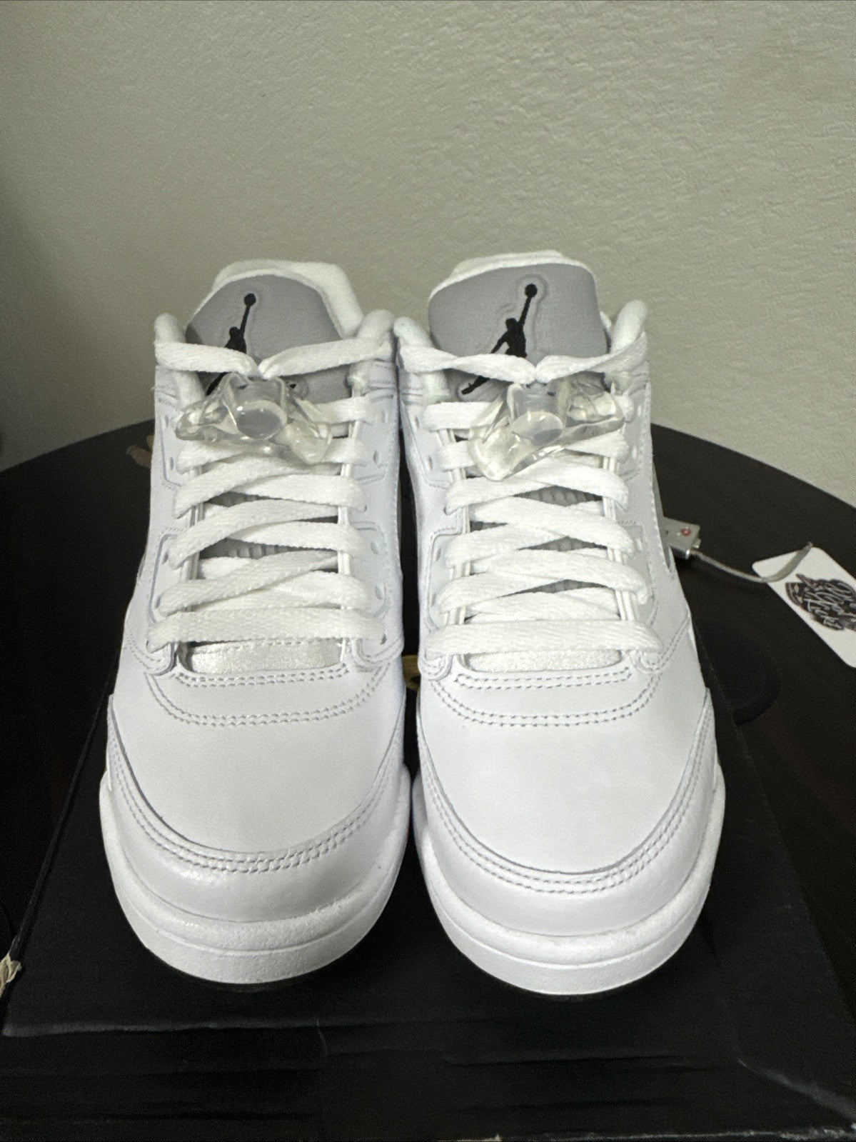 "White Wolf Grey" Size 5Y - Nike Air Jordan 5 Retro Low GS "2015" - product image from the listing.