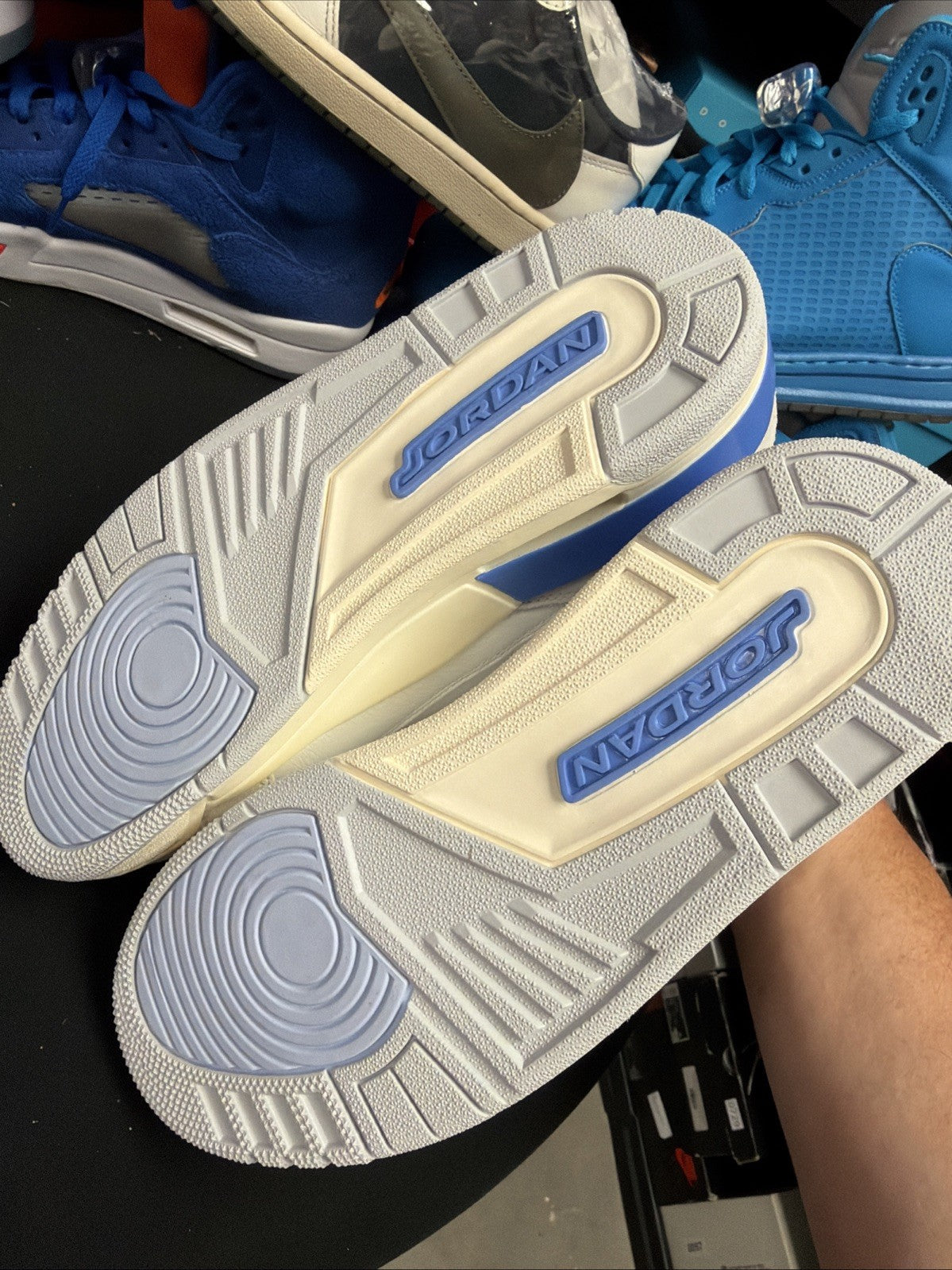 Air Jordan 3 Retro Lucky Shorts Summit White Blue CT8532-101 Men's - product image from the listing.