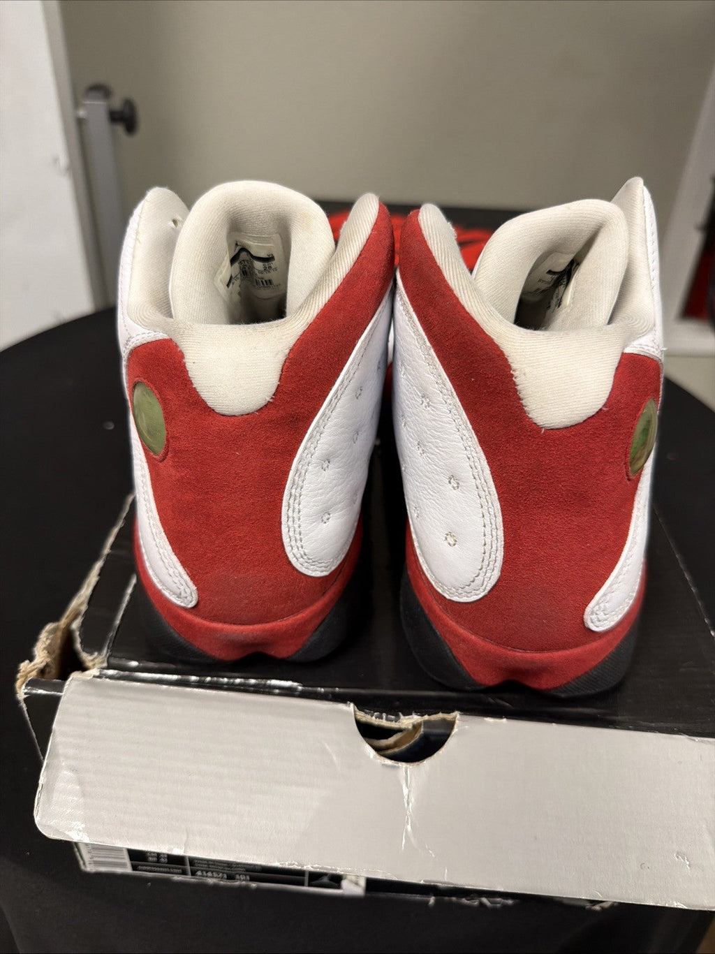 Air Jordan Cherry 13 Size 10 Retro Nike 2010 Release White, in Red Black 414571-101 - product image from the listing.