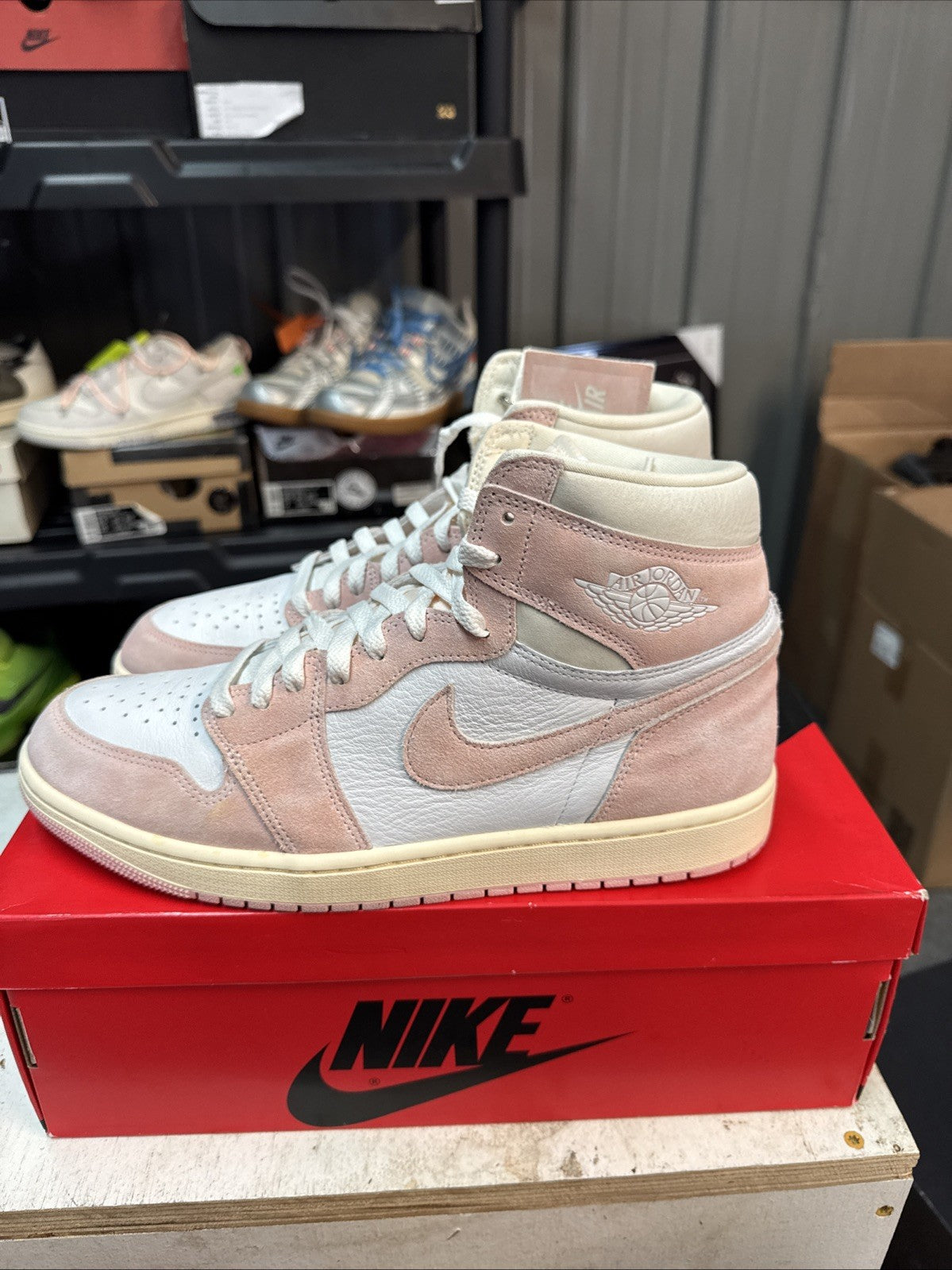 Size 12 - Air Jordan 1 Retro OG High Washed Pink for Women - product image from the listing.