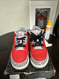 (PS) Fire Red Cement Grey CQ0487-600 Size 3Y - Nike Air Jordan 3 Retro SE - product image from the listing.