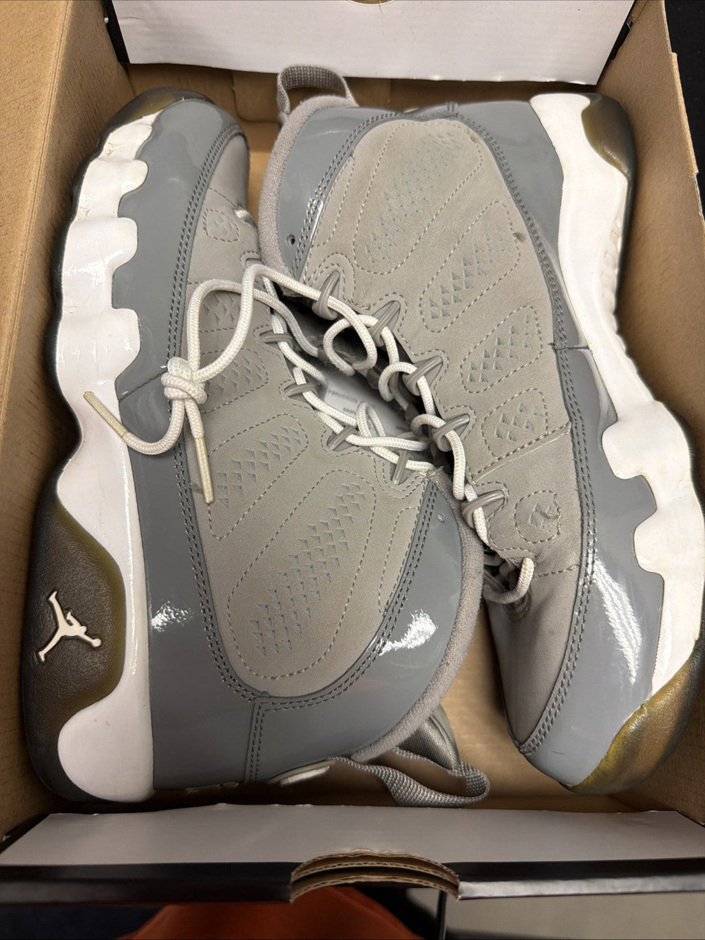 "Cool Grey" Size 7Y - Nike Air Jordan 9 Retro GS Shoes 302359-015 Ships Fast! - product image from the listing.