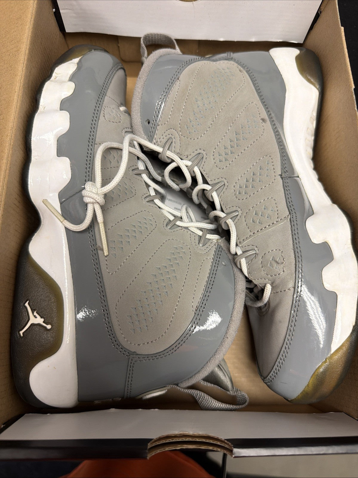 "Cool Grey" Size 7Y - Nike Air Jordan 9 Retro GS Shoes 302359-015 Ships Fast! - product image from the listing.