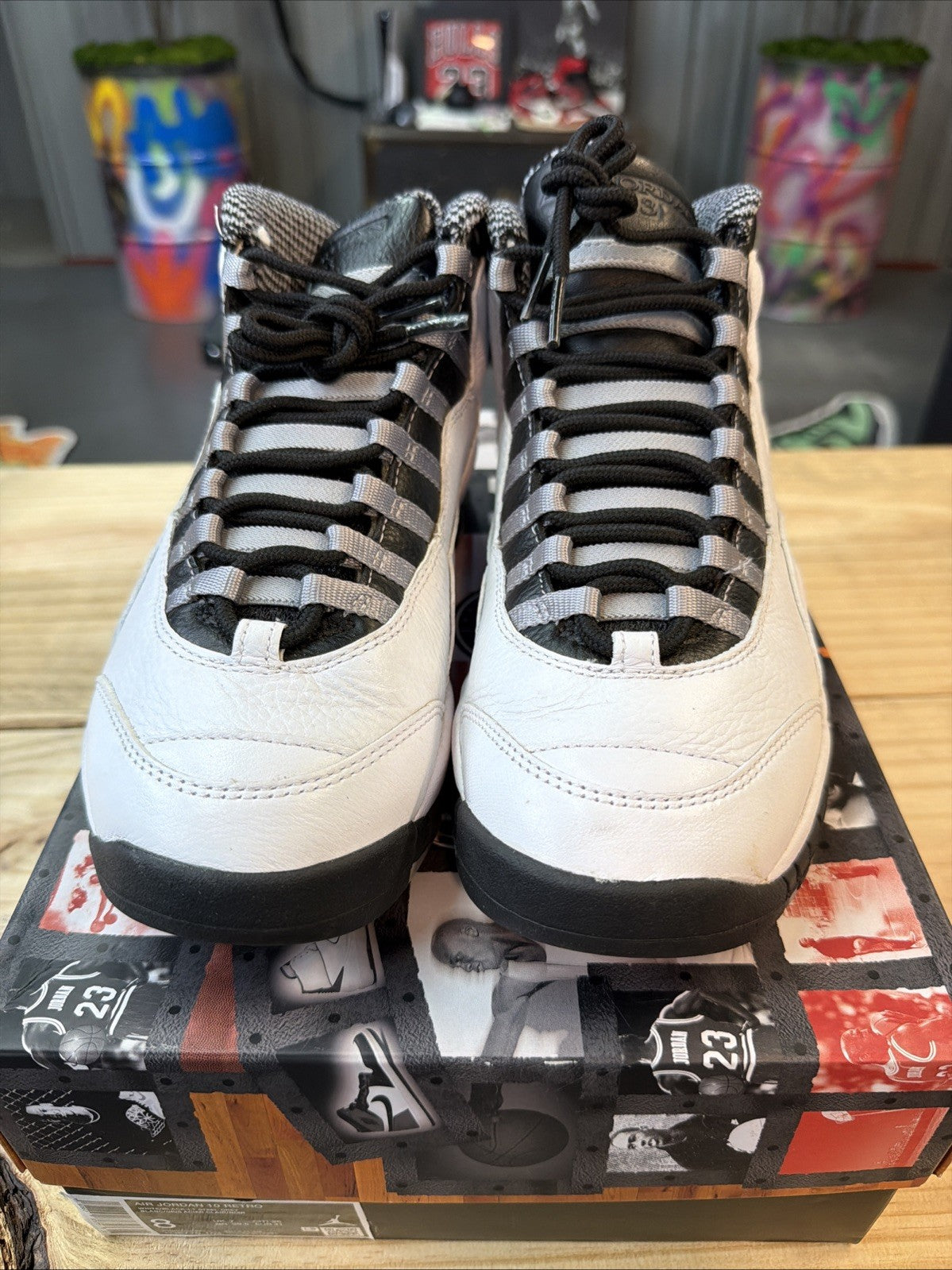 Steel (2025) (Pre-Owned) - HJ6779-104-8-PO-2 - (Mod... Size 8 - Jordan 10 Retro OG - product image from the listing.