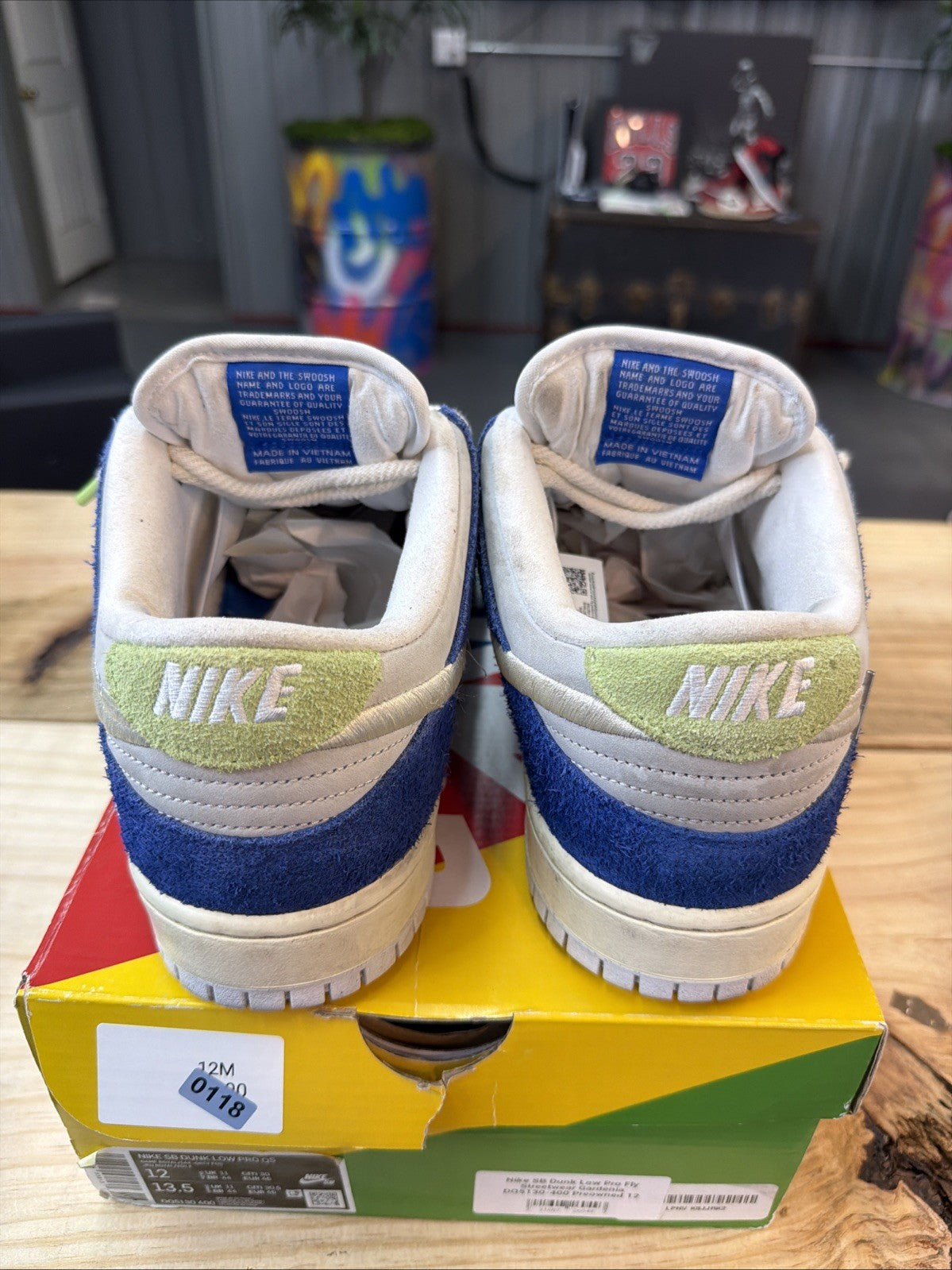 SB Dunk Low Fly Streetwear Gardenia - Size 12 - DQ5130-400 by Nike - product image from the listing.