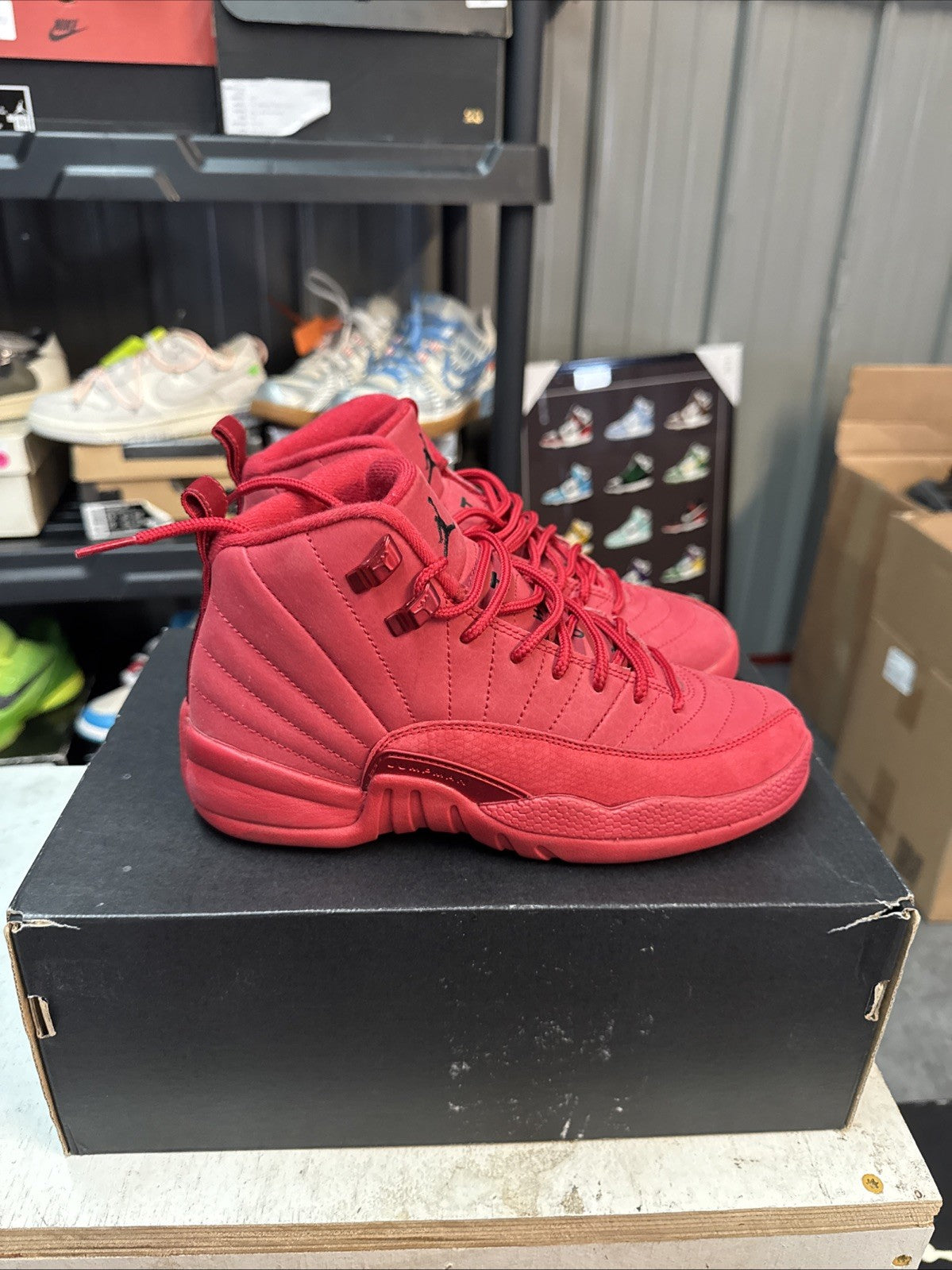 Jordan 12 Retro Mid Gym Red - Size 4.5Y (GS) - product image from the listing.
