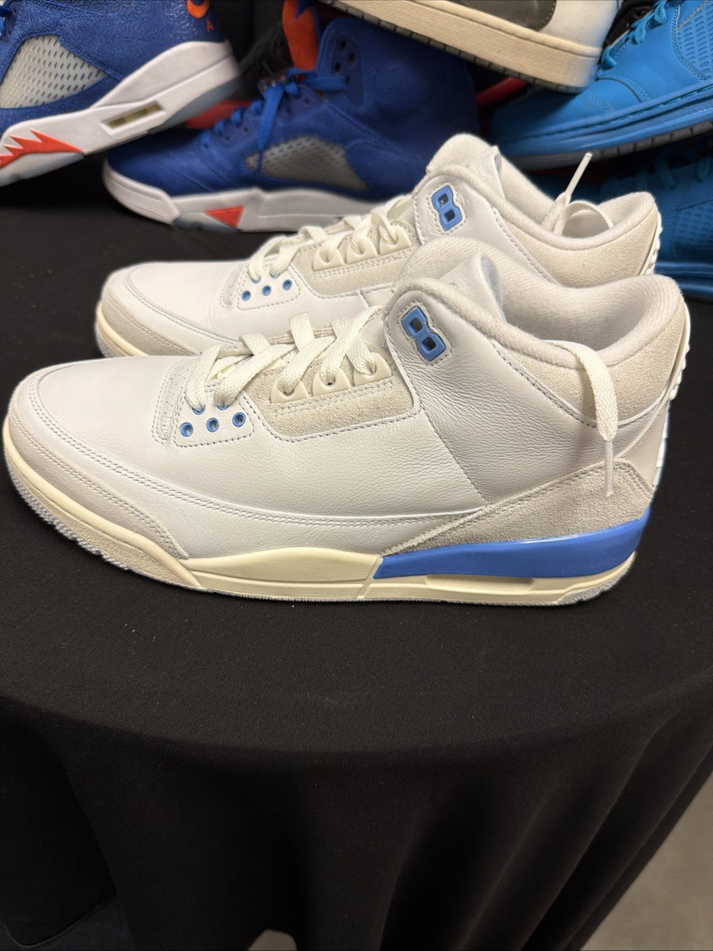 Air Jordan 3 Retro Lucky Shorts Summit White Blue CT8532-101 Men's - product image from the listing.