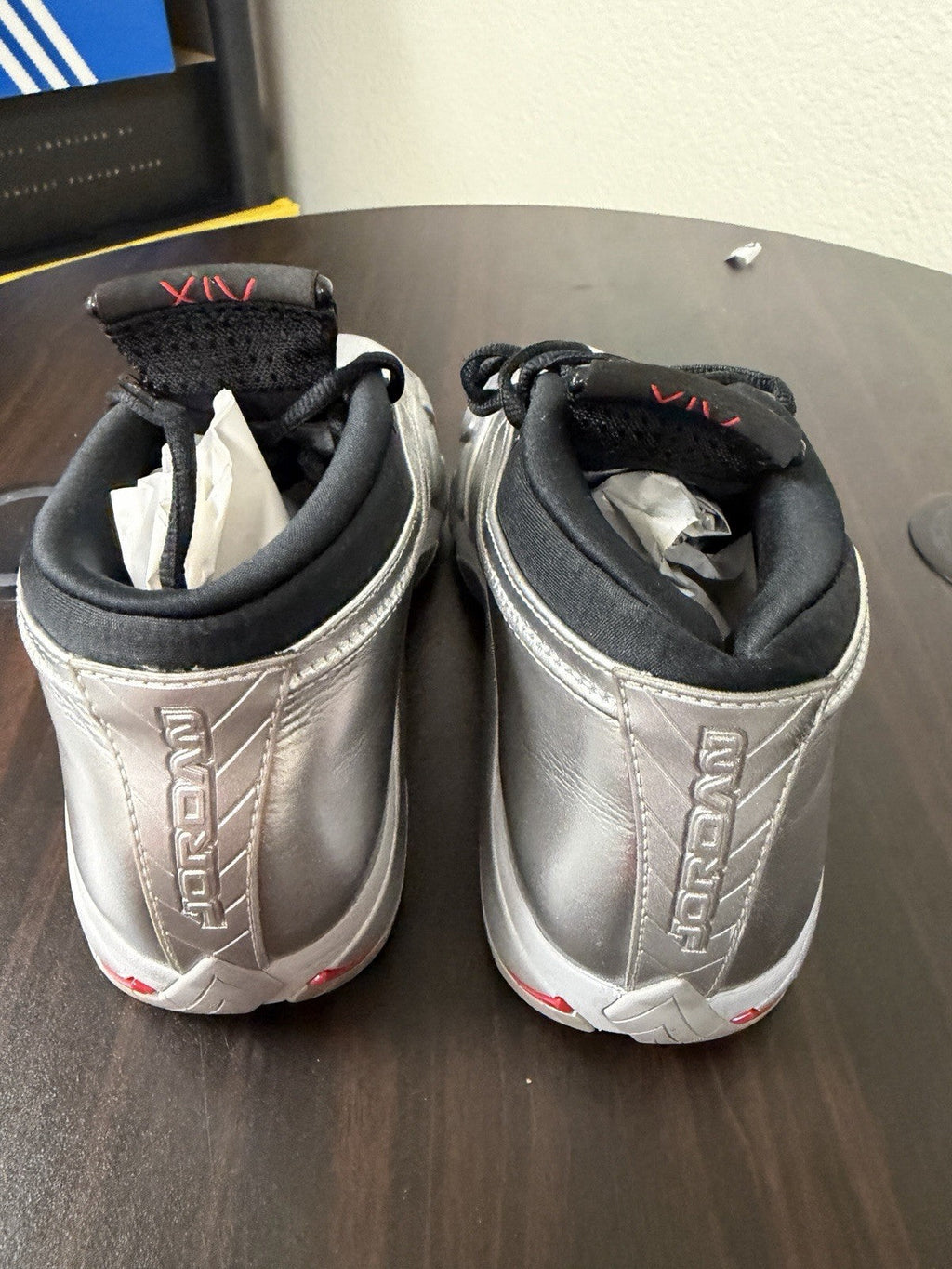 Air Jordan 14 Retro Low Metallic Silver W - Size 8 - product image from the listing.