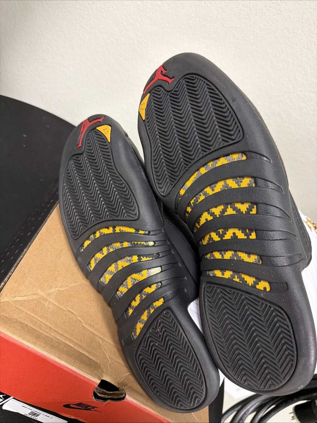 Nike Air Jordan 12 Retro Taxi White Black 2025 CT8013-117 NEW Size 13 for Men - product image from the listing.