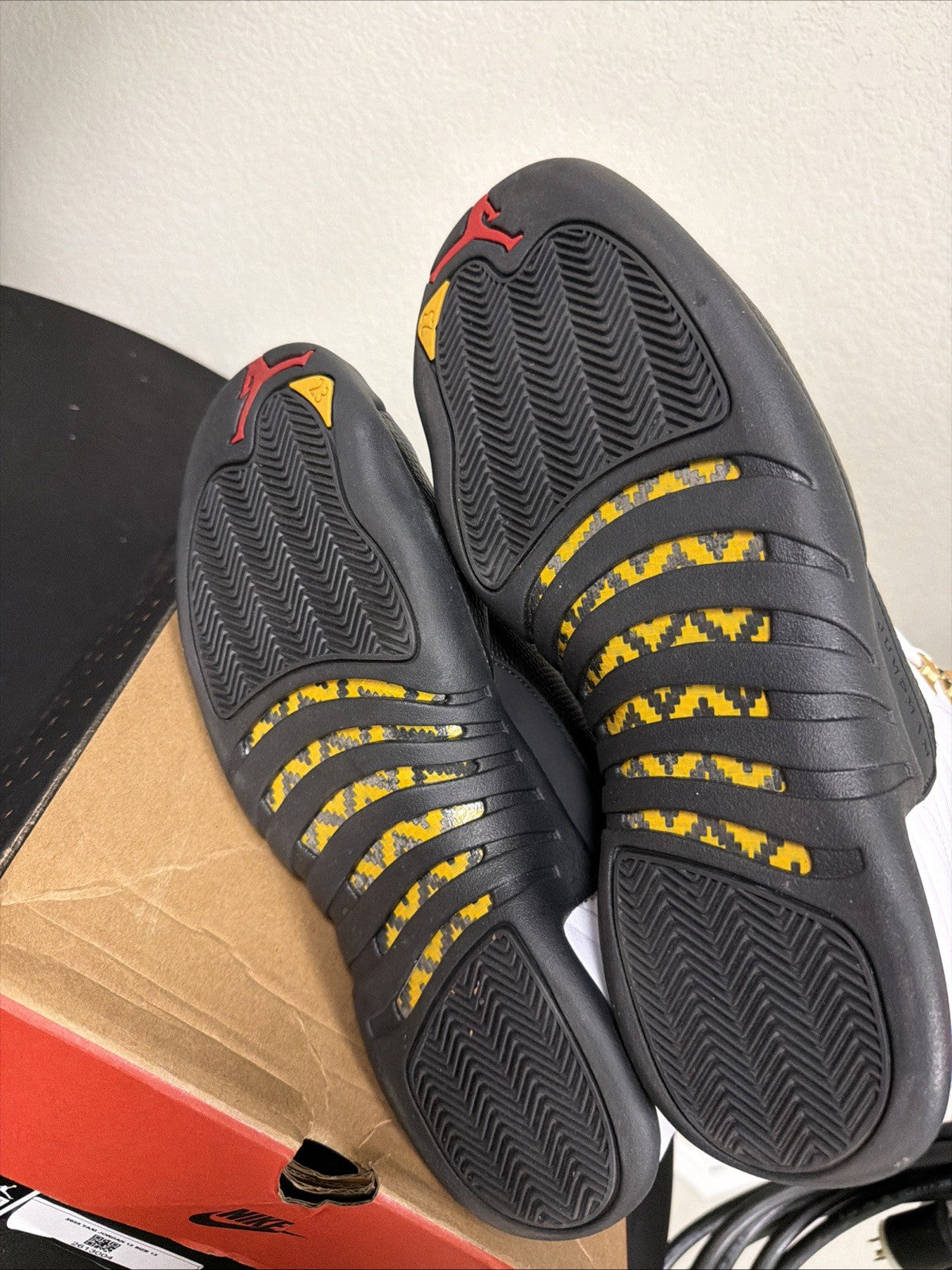 Nike Air Jordan 12 Retro Taxi White Black 2025 CT8013-117 NEW Size 13 for Men - product image from the listing.