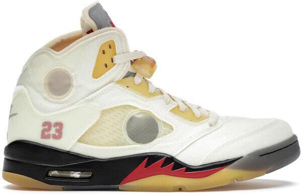 "Off-White Sail" Nike Air Jordan 5 Retro (Size 10) *Clean w/ OG Box* DH8565-100 - product image from the listing.