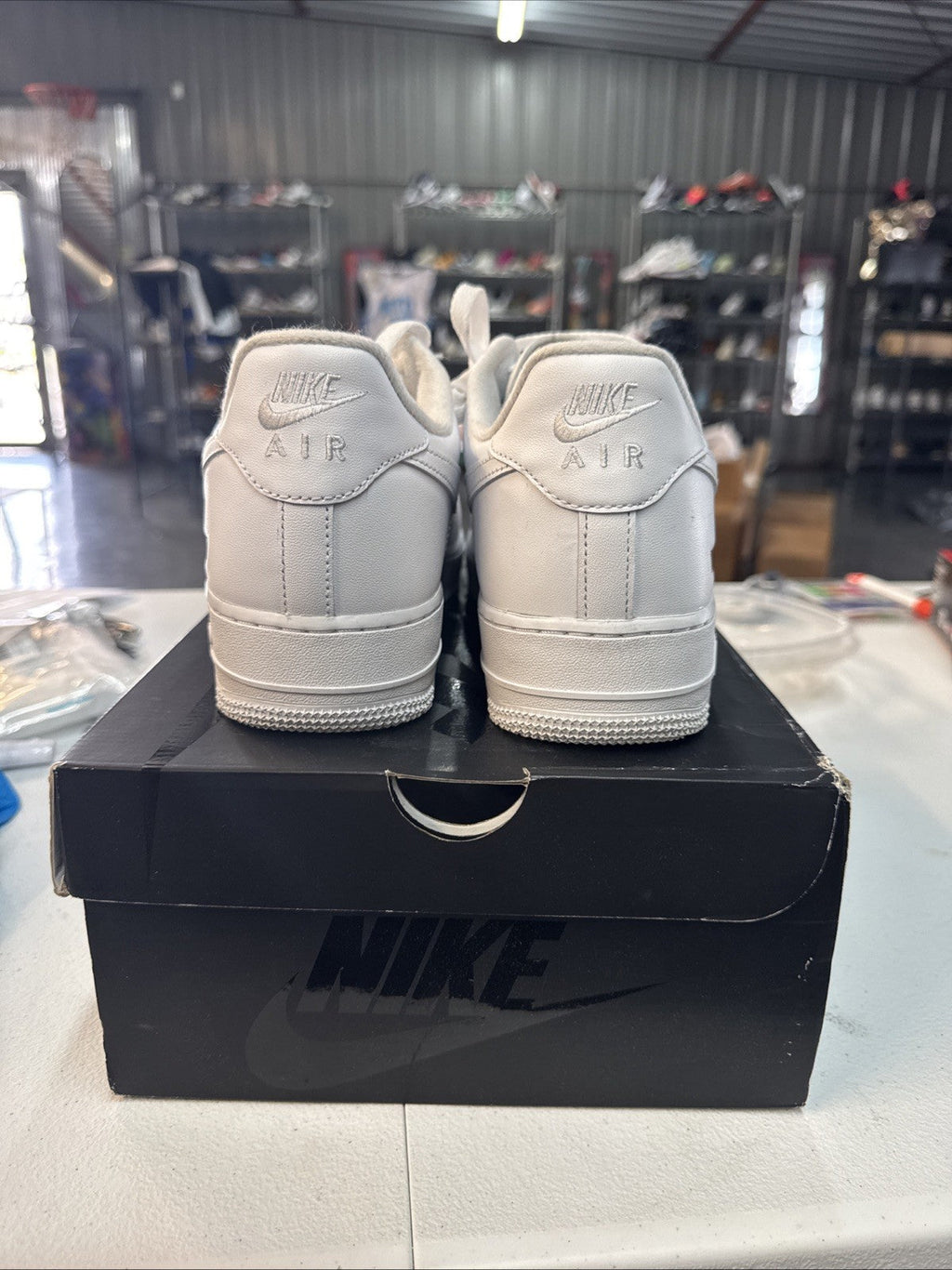 Nike Air Force 1 Low Supreme Box Logo White/White 2020 - Size 10 - product image from the listing.
