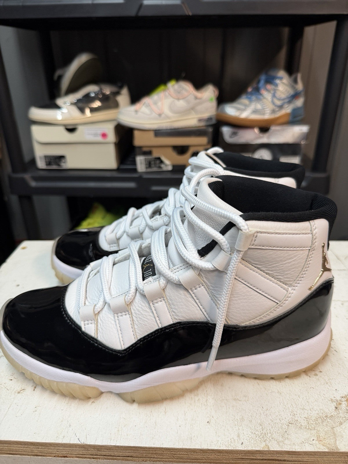 Air Jordan 11 Retro Gratitude White/Black/Gold Mid Top CT8012-170 2023 - product image from the listing.