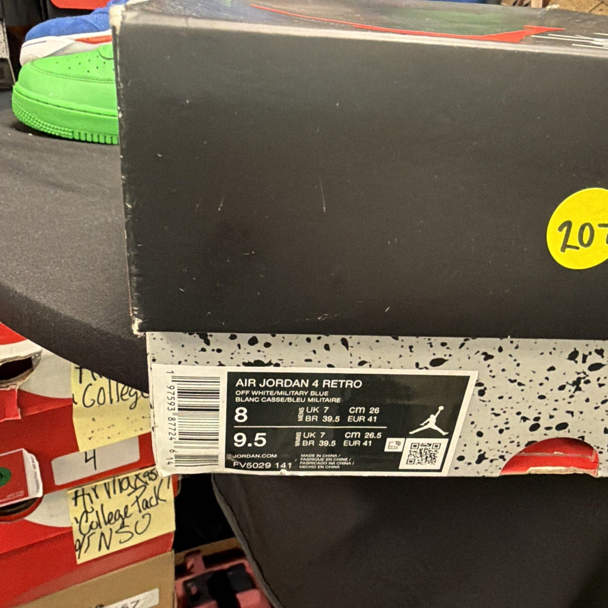 "Military Blue / Industrial Blue" (Men's) Air Jordan 4 Retro (2024) Size 8 (207) - product image from the listing.