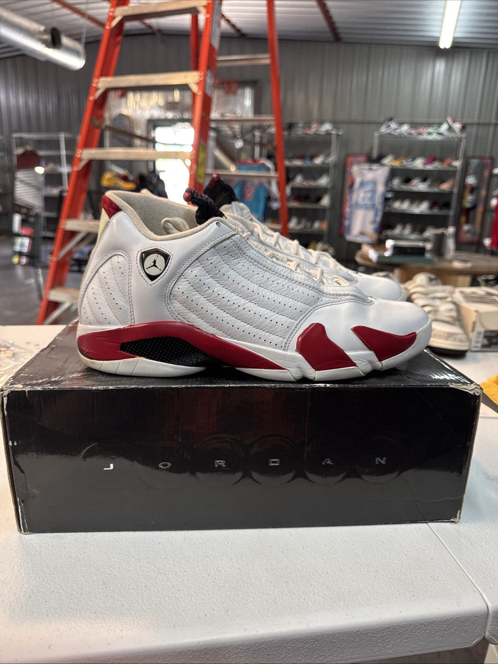 Jordan 14 Retro Candy Cane 2012 - Size 11 - product image from the listing.