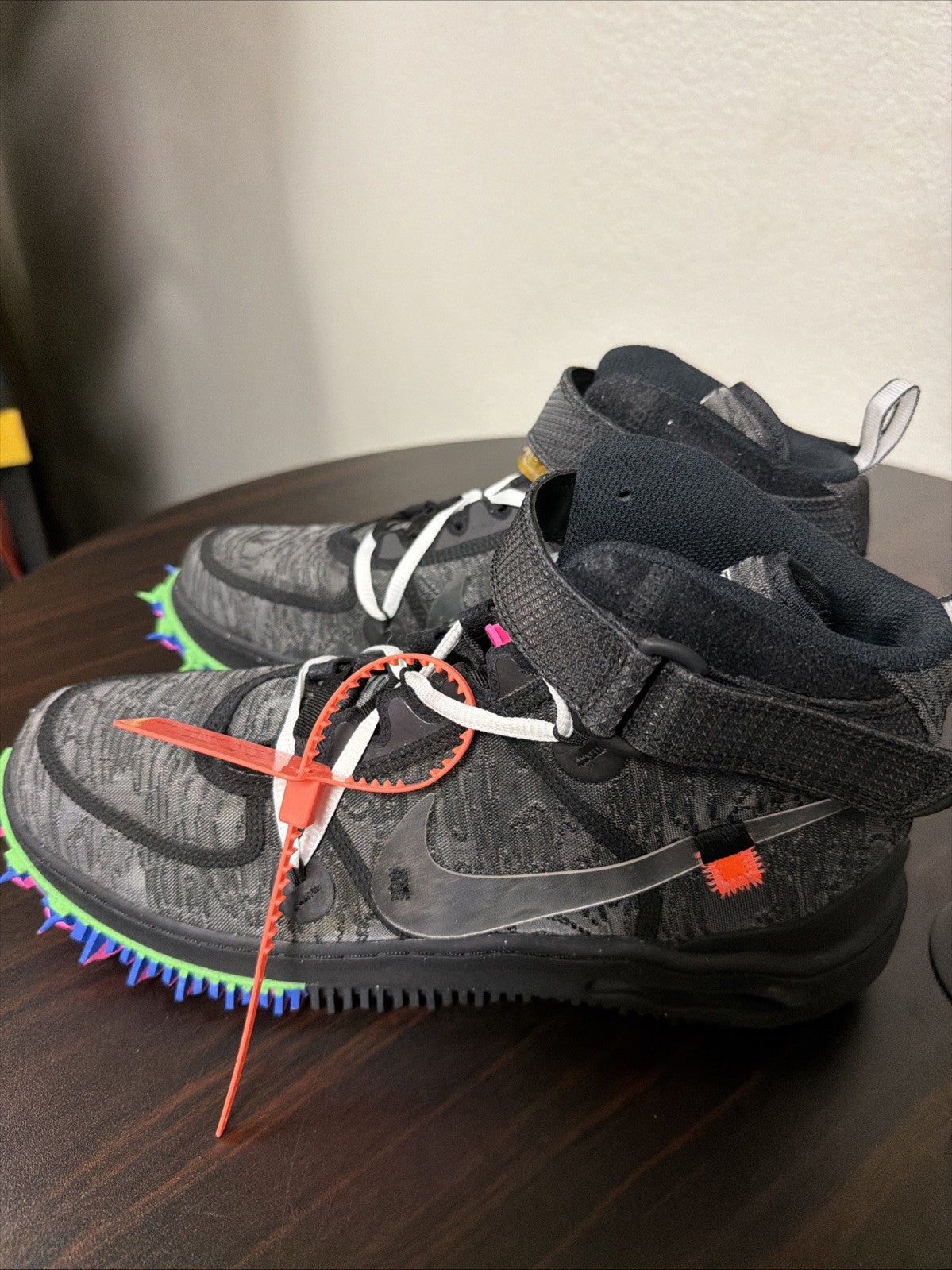 Nike Air Force 1 Mid x OFF WHITE Black Trainers, Size 13 BNIB DO6290-001 - product image from the listing.