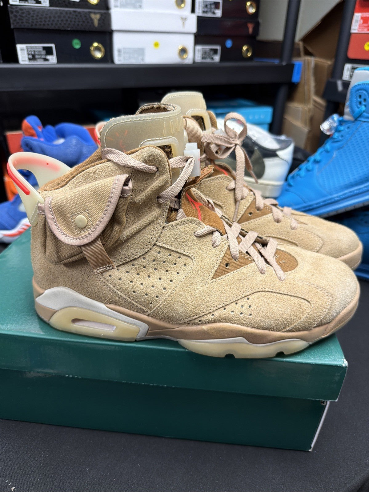 Nike Air Jordan 6 VI Retro Travis Scott "British Khaki" Size 9 US DS DH0690-200 - product image from the listing.